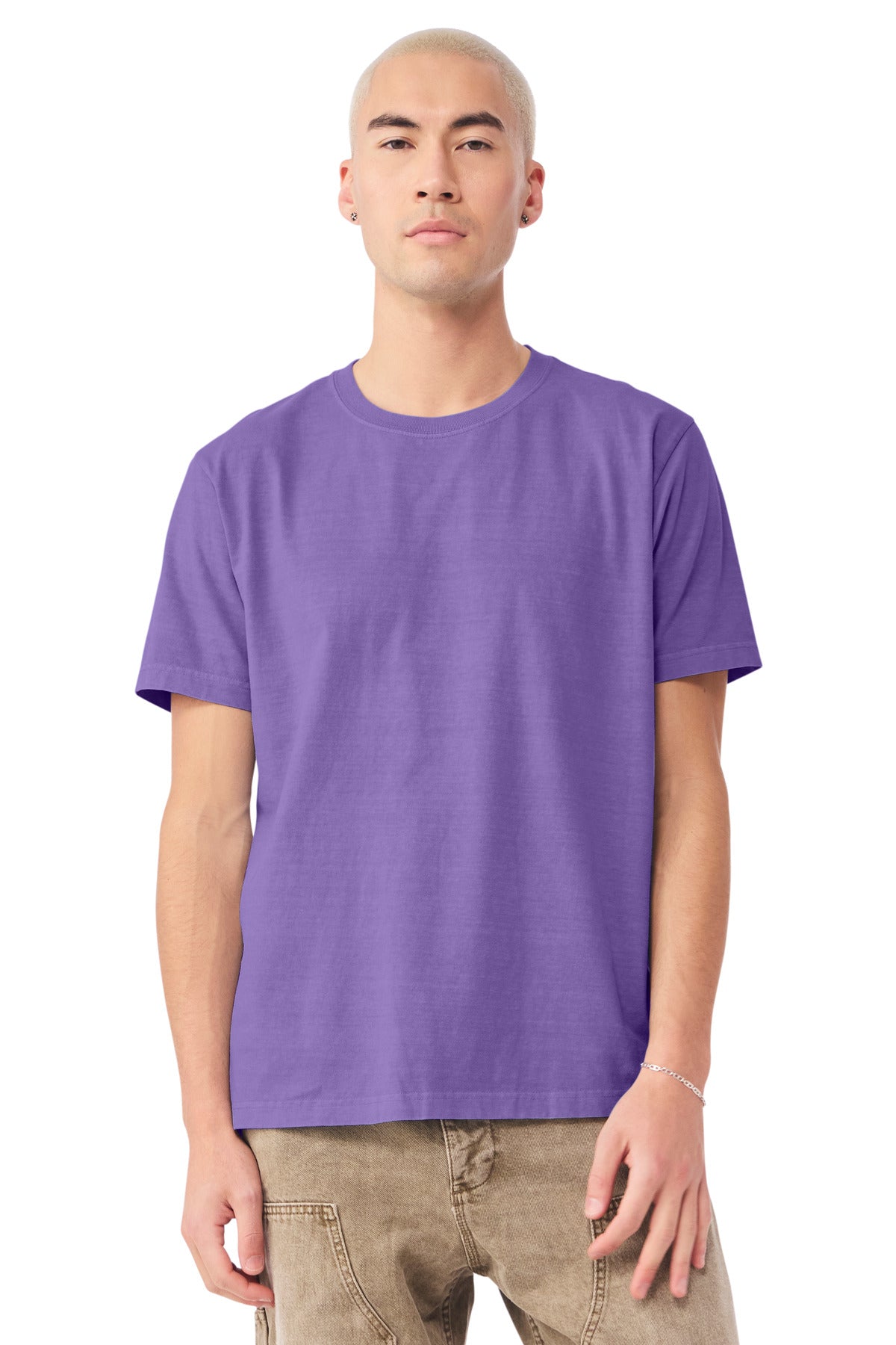 Custom Washed Purple Unisex Heavyweight Garment-Dyed Tee BC4810GD, personalized by SanCanDo Swag in Argyle, TX