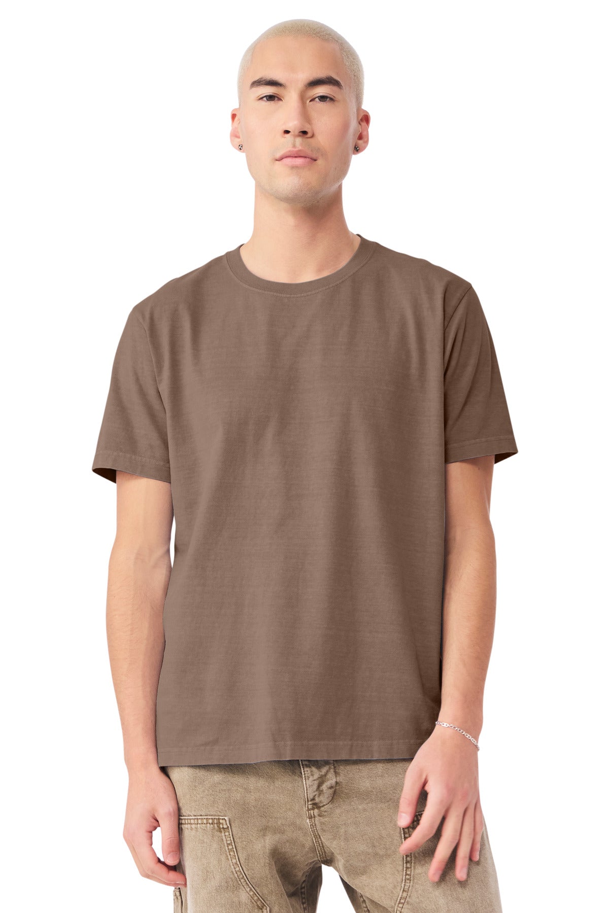 Custom Washed Cocoa Unisex Heavyweight Garment-Dyed Tee BC4810GD, personalized by SanCanDo Swag in Argyle, TX