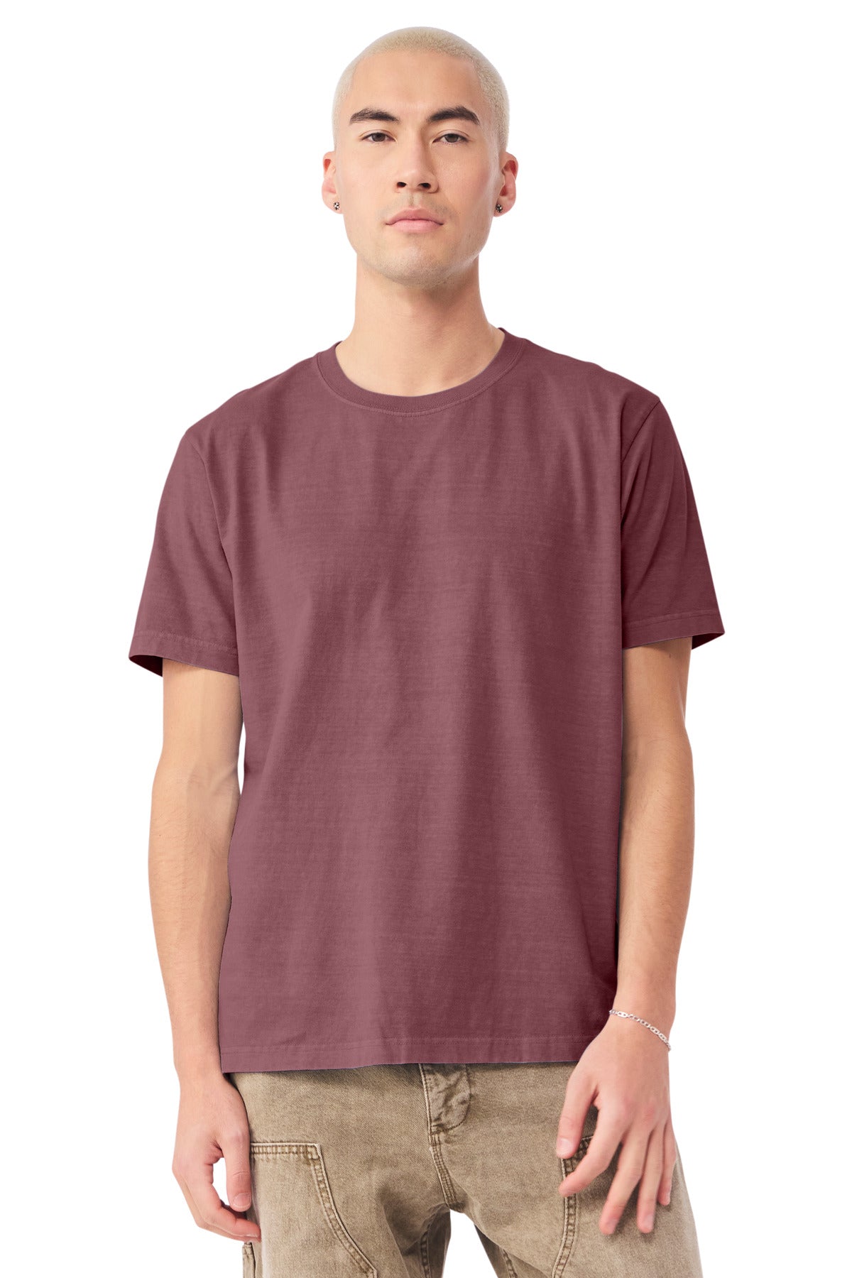 Custom Washed Maroon Unisex Heavyweight Garment-Dyed Tee BC4810GD, personalized by SanCanDo Swag in Argyle, TX