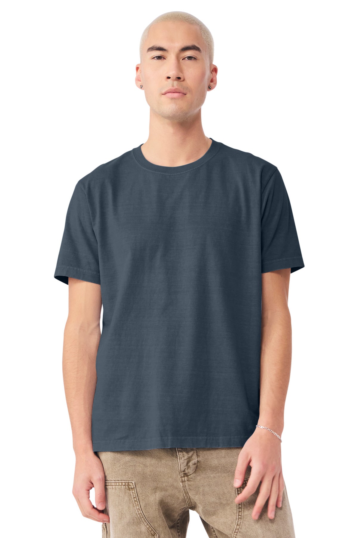 Custom Washed Navy Unisex Heavyweight Garment-Dyed Tee BC4810GD, personalized by SanCanDo Swag in Argyle, TX