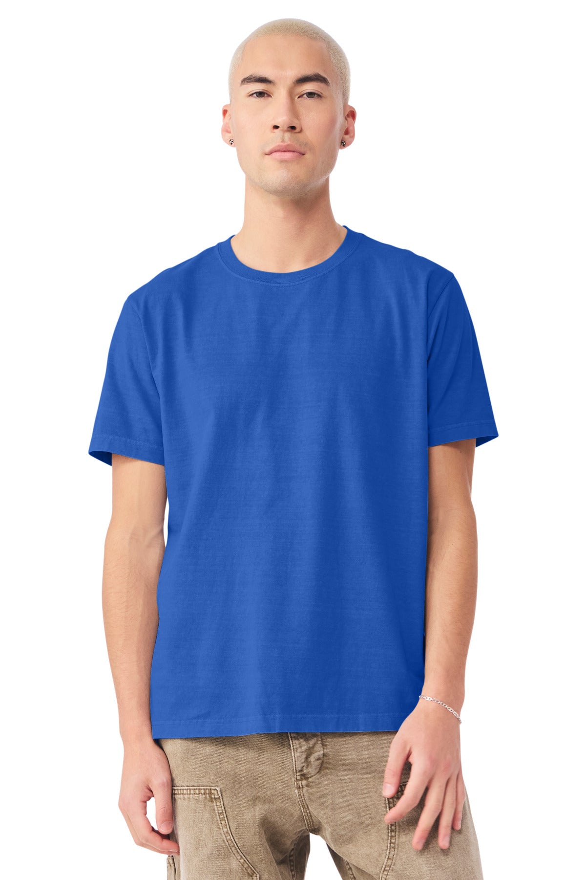 Custom Washed Royal Blue Unisex Heavyweight Garment-Dyed Tee BC4810GD, personalized by SanCanDo Swag in Argyle, TX