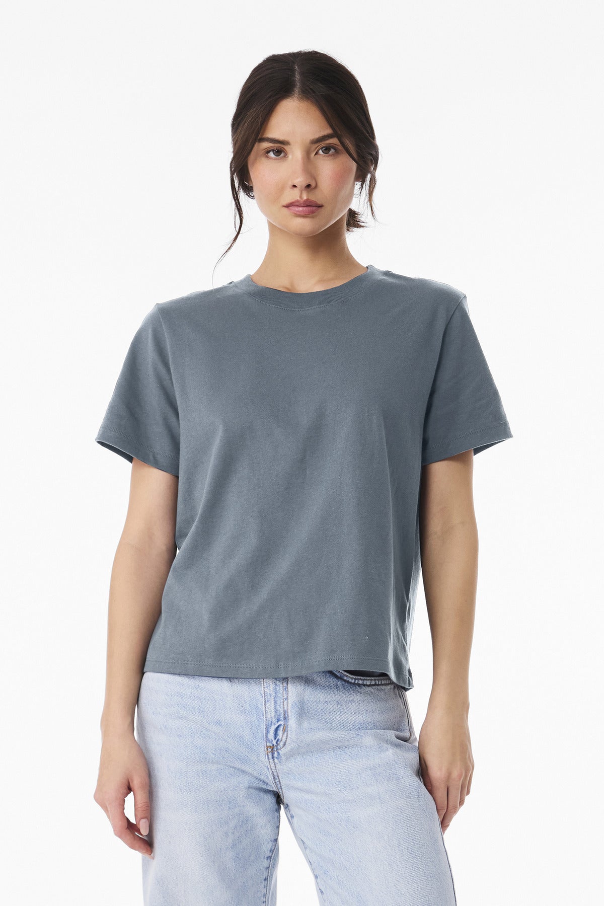 Custom Vintage Denim Women's 6-Ounce Heavyweight Tee BC6110, personalized by SanCanDo Swag in Argyle, TX