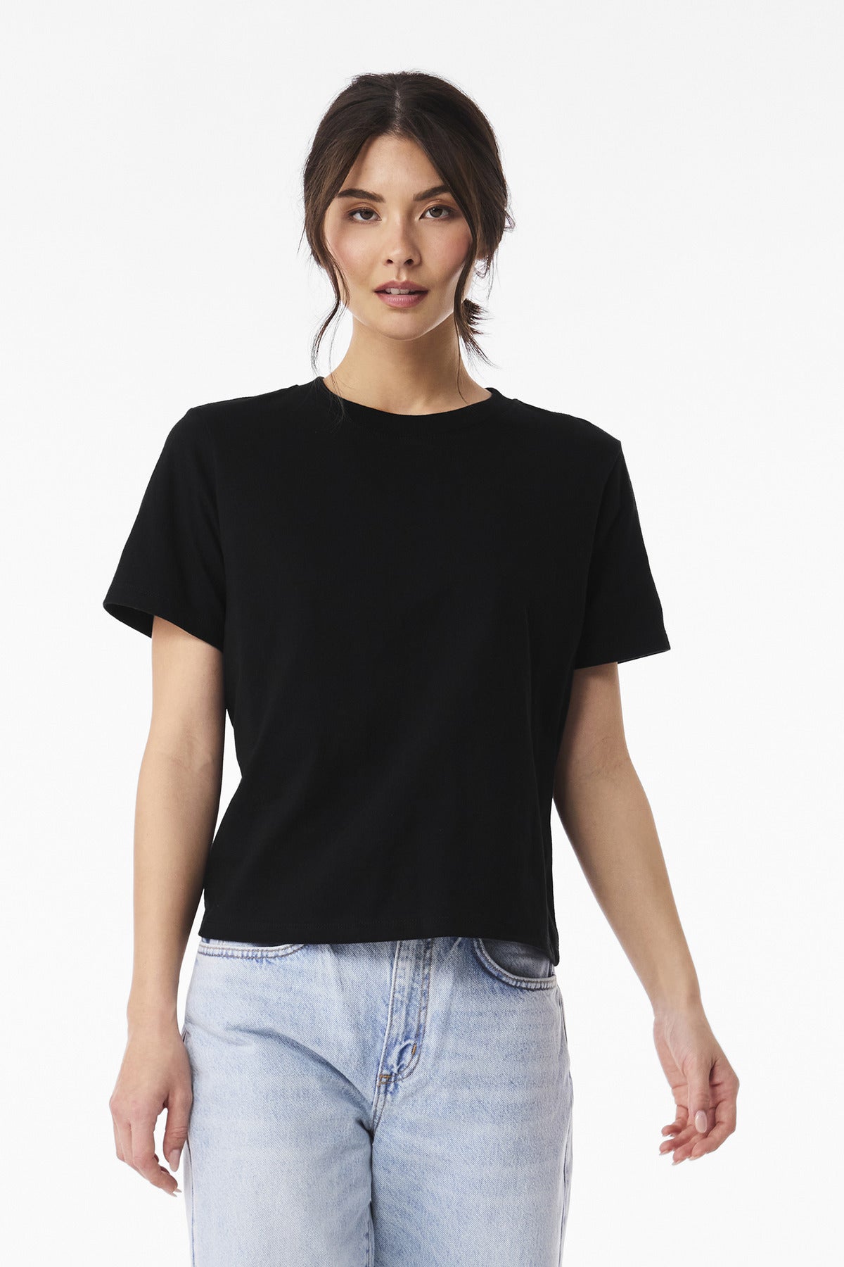 Custom Black Women's 6-Ounce Heavyweight Tee BC6110, personalized by SanCanDo Swag in Argyle, TX