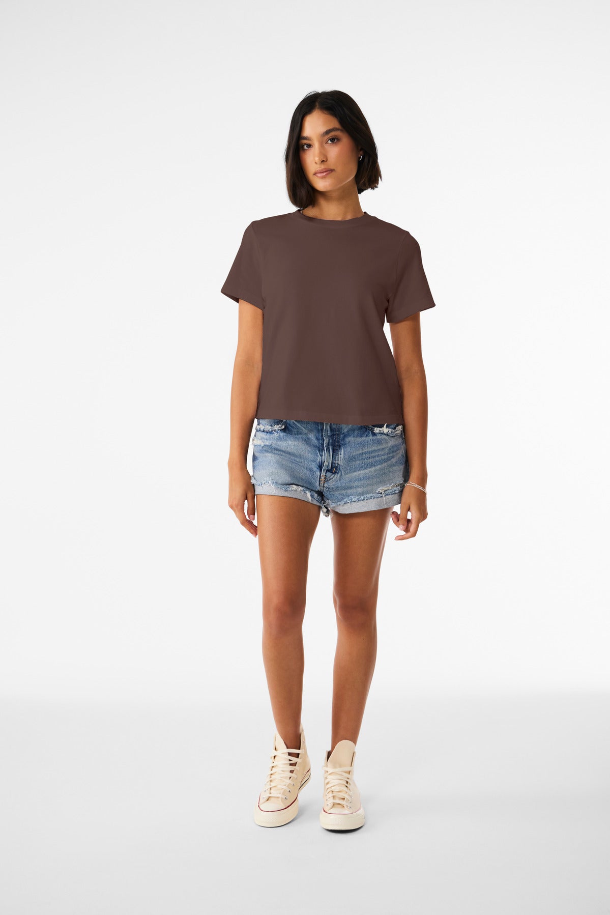 Custom Cocoa Women's 6-Ounce Heavyweight Tee BC6110, personalized by SanCanDo Swag in Argyle, TX