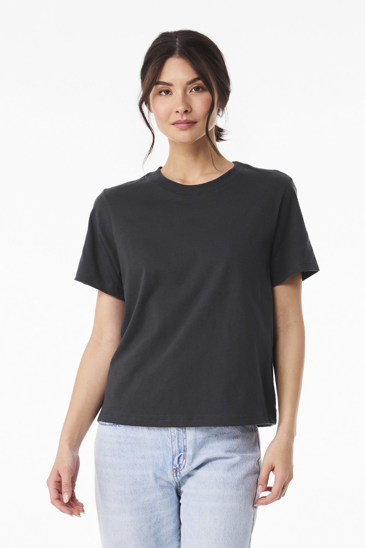 Custom Dark Grey Women's 6-Ounce Heavyweight Tee BC6110, personalized by SanCanDo Swag in Argyle, TX