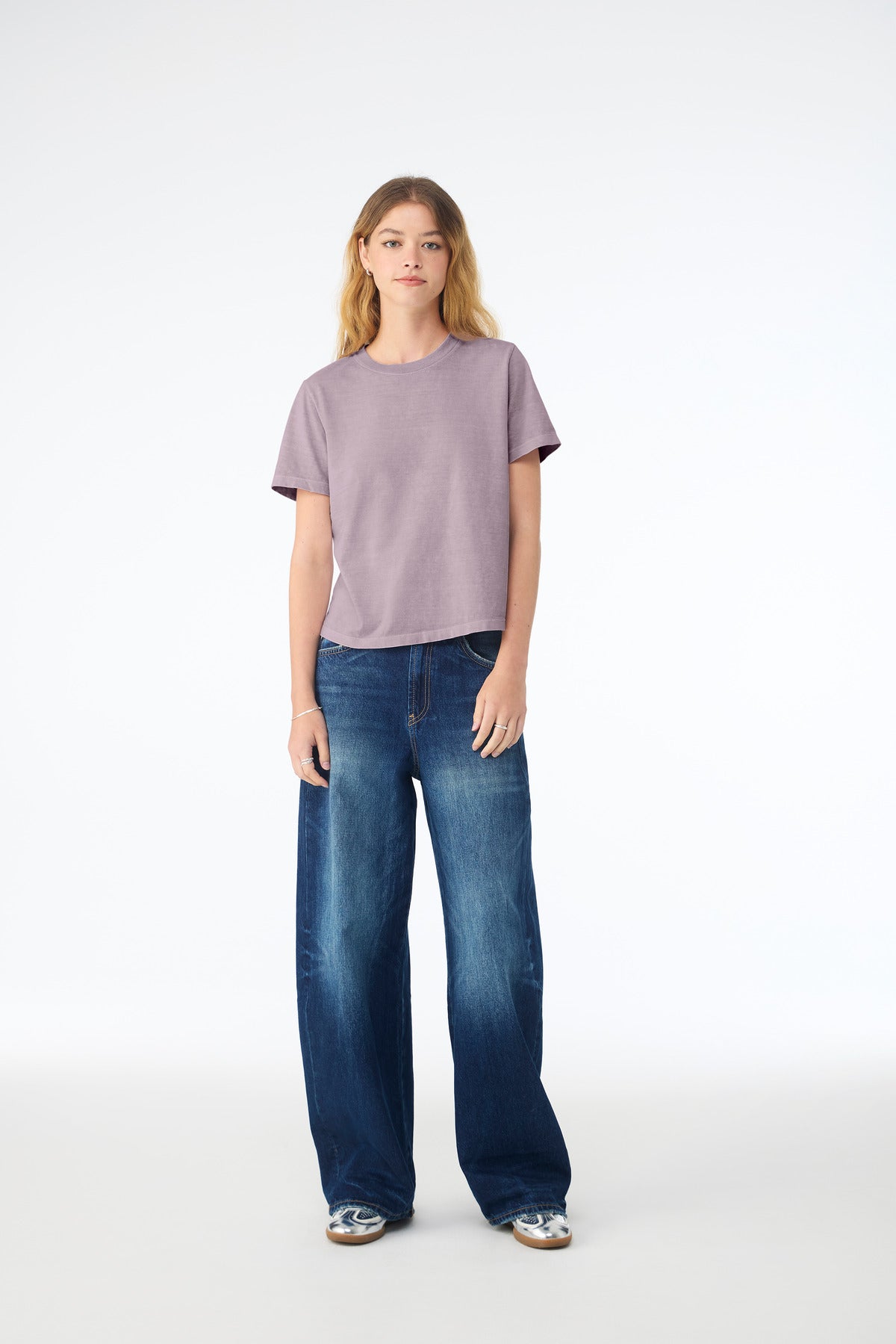 Custom Light Violet Women's 6-Ounce Heavyweight Tee BC6110, personalized by SanCanDo Swag in Argyle, TX