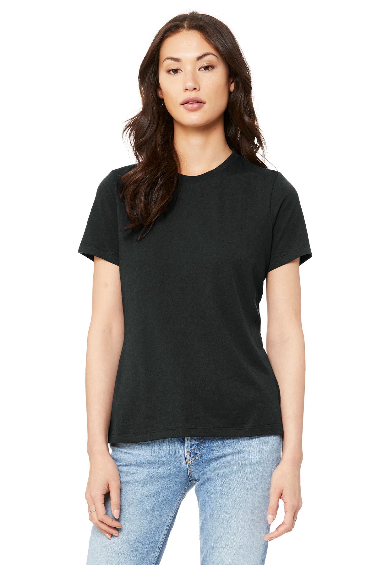 Custom Vintage Black Women's Relaxed Jersey Tee BC6400, personalized by SanCanDo Swag in Argyle, TX