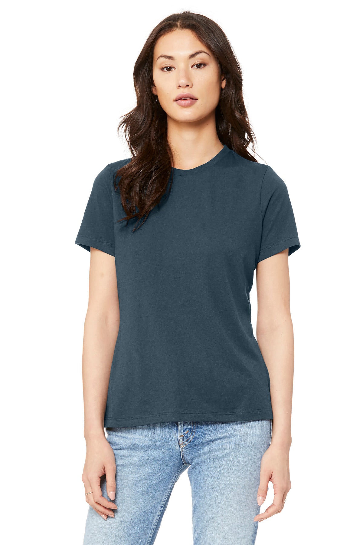 Custom Vintage Navy Women's Relaxed Jersey Tee BC6400, personalized by SanCanDo Swag in Argyle, TX