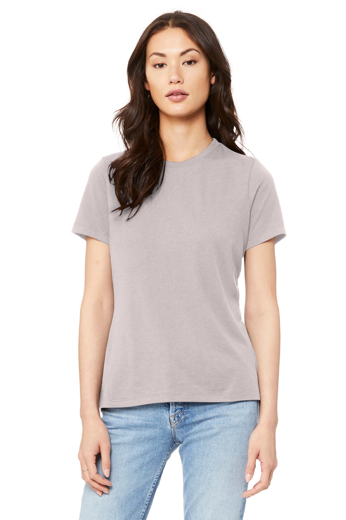 Custom Pink Gravel Women's Relaxed Jersey Tee BC6400, personalized by SanCanDo Swag in Argyle, TX