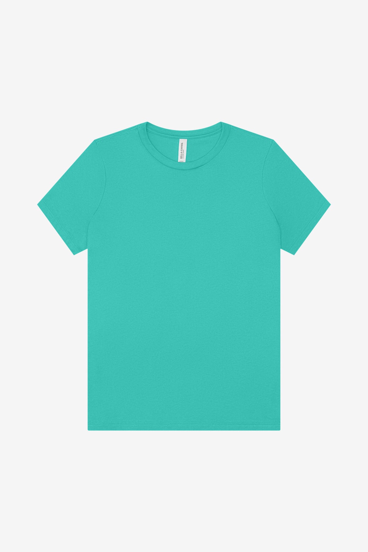 Custom Teal Women's Relaxed Jersey Tee BC6400, personalized by SanCanDo Swag in Argyle, TX