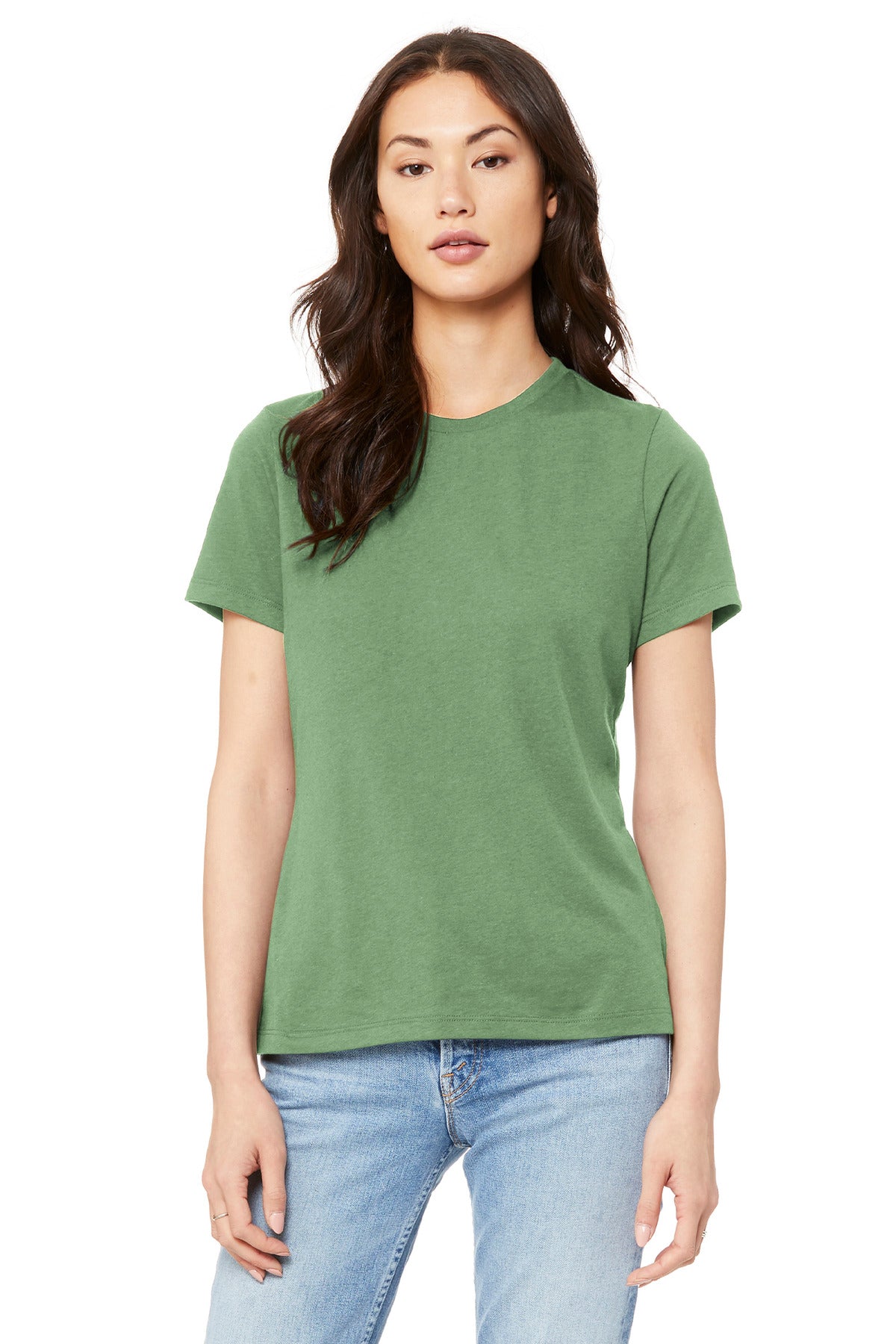 Custom Leaf Women's Relaxed Jersey Tee BC6400, personalized by SanCanDo Swag in Argyle, TX