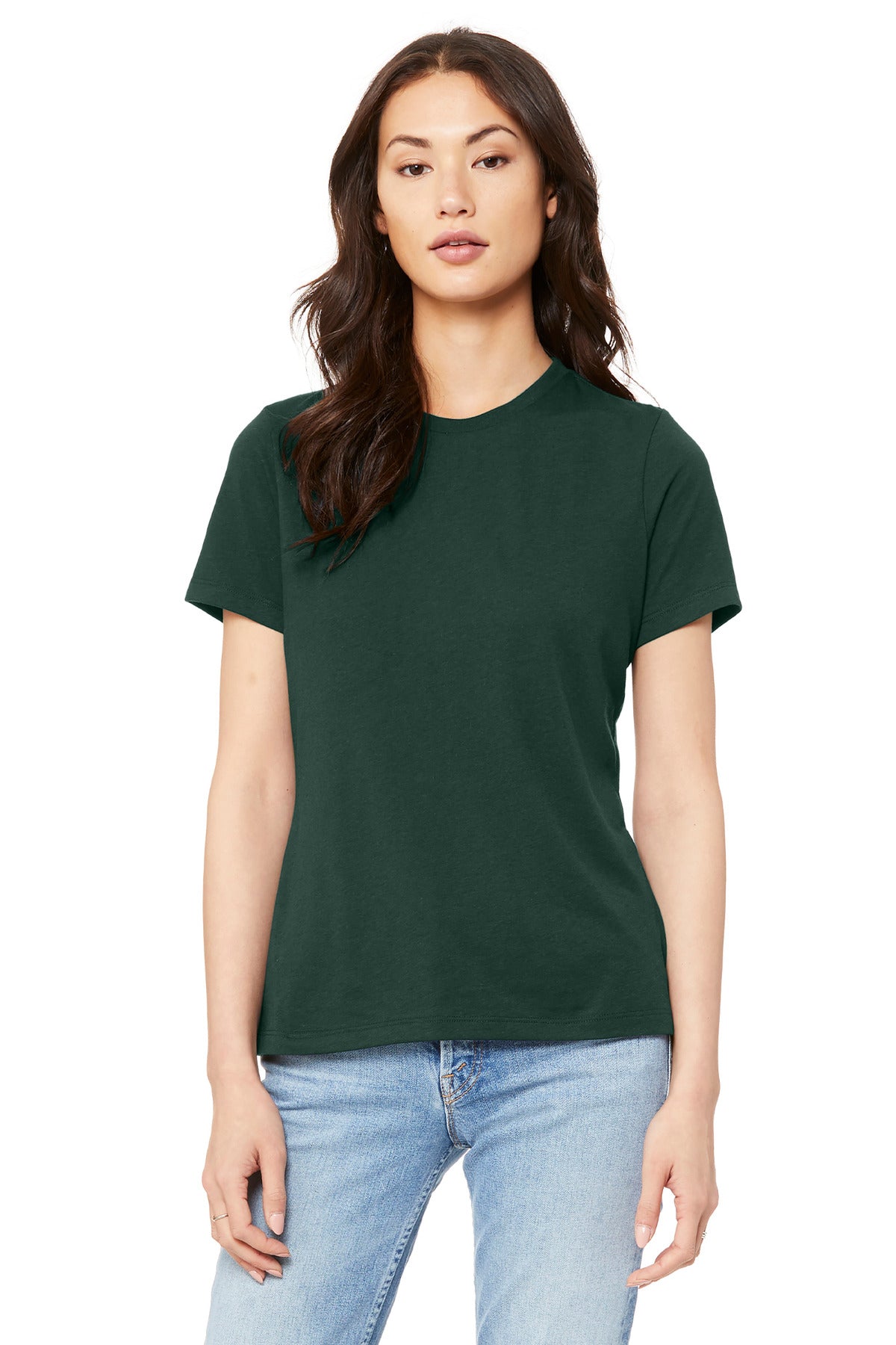 Custom Forest Women's Relaxed Jersey Tee BC6400, personalized by SanCanDo Swag in Argyle, TX