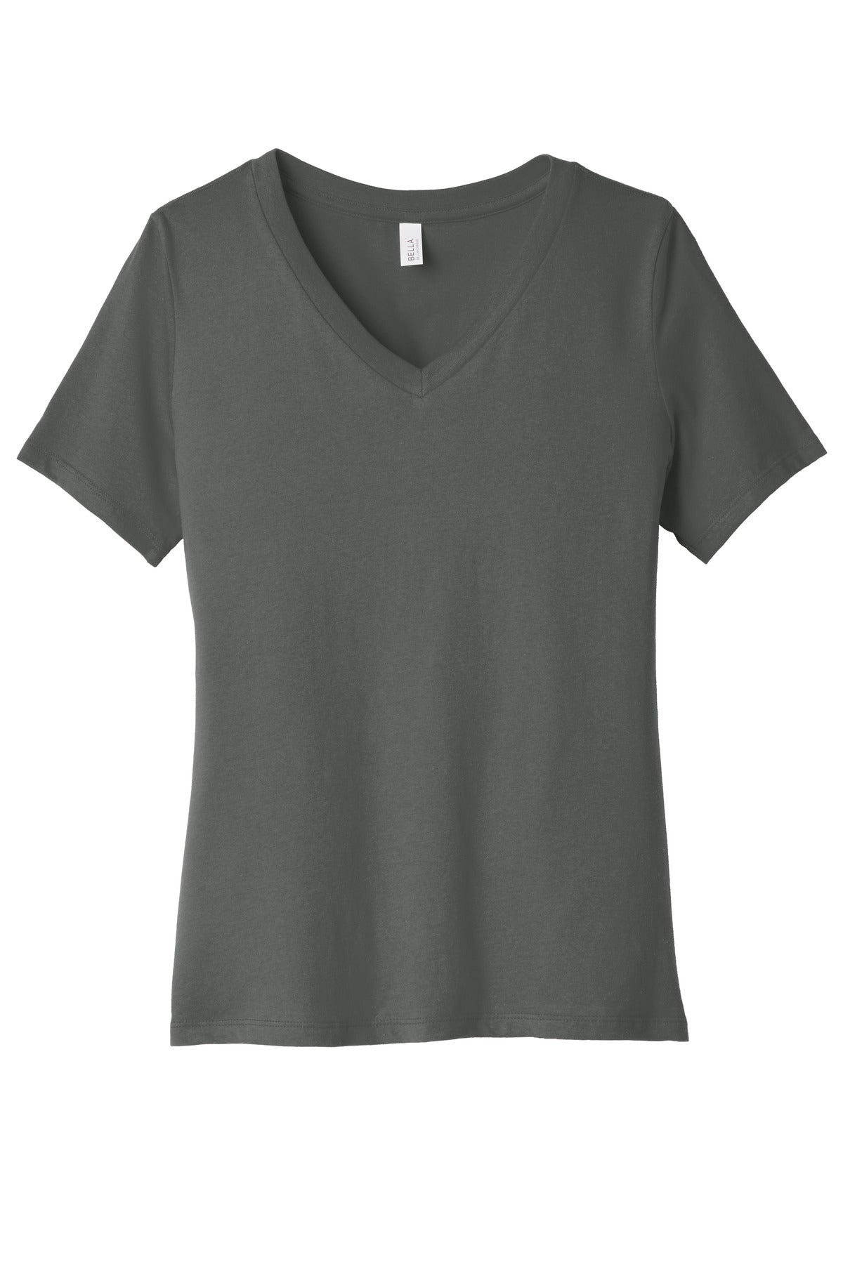 Custom Asphalt Women's Relaxed Jersey V-Neck Tee BC6405, personalized by SanCanDo Swag in Argyle, TX