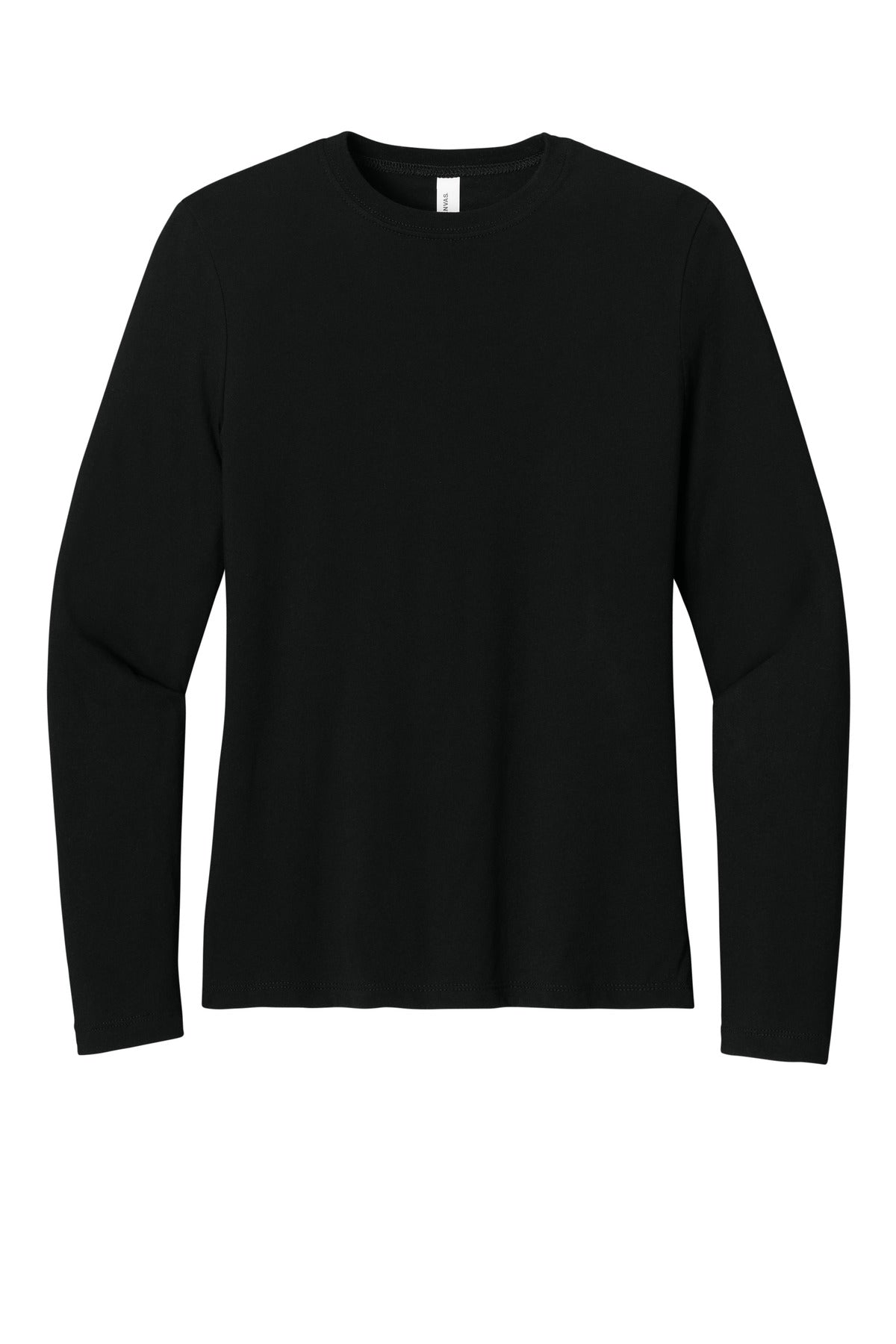 Custom Black Women's Jersey Long Sleeve Tee BC6500, personalized by SanCanDo Swag in Argyle, TX
