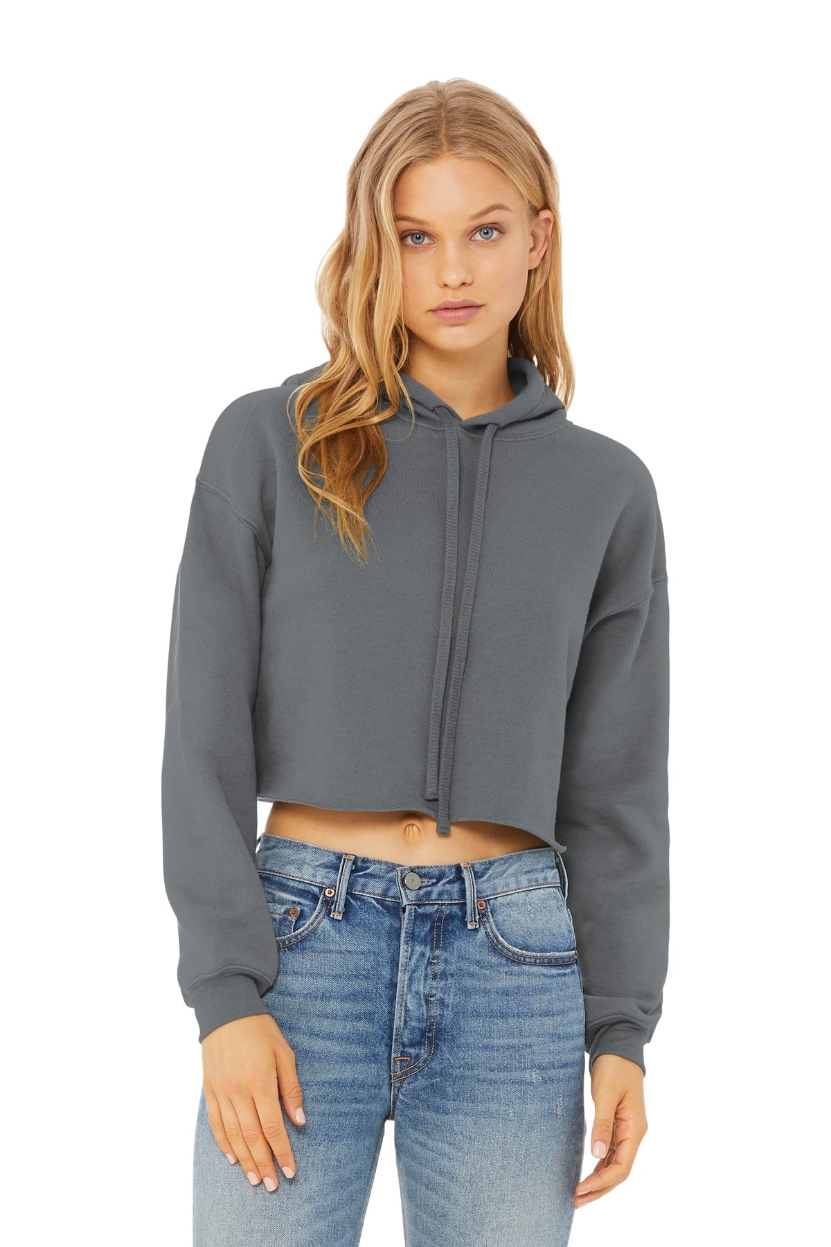 Custom Storm Sponge Fleece Cropped Fleece Hoodie BC7502, personalized by SanCanDo Swag in Argyle, TX