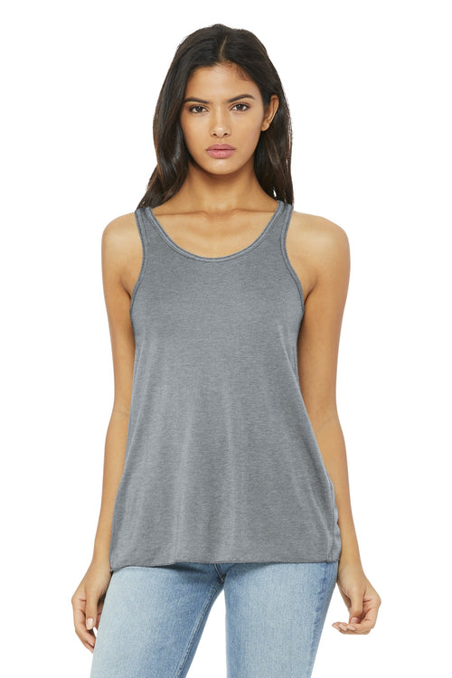 Custom Athletic Heather Women's Flowy Racerback Tank BC8800, personalized by SanCanDo Swag in Argyle, TX