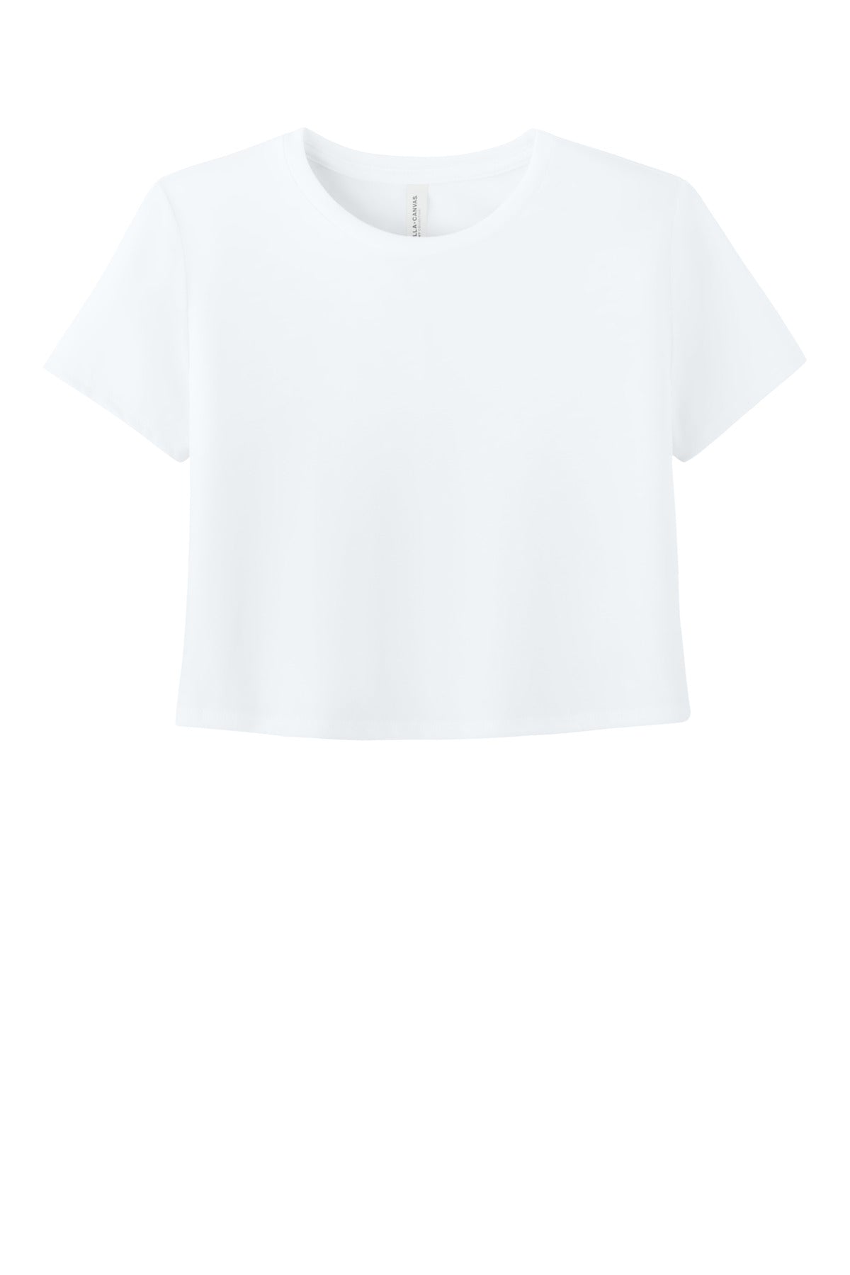 Custom White Women's Flowy Cropped Tee BC8882, personalized by SanCanDo Swag in Argyle, TX