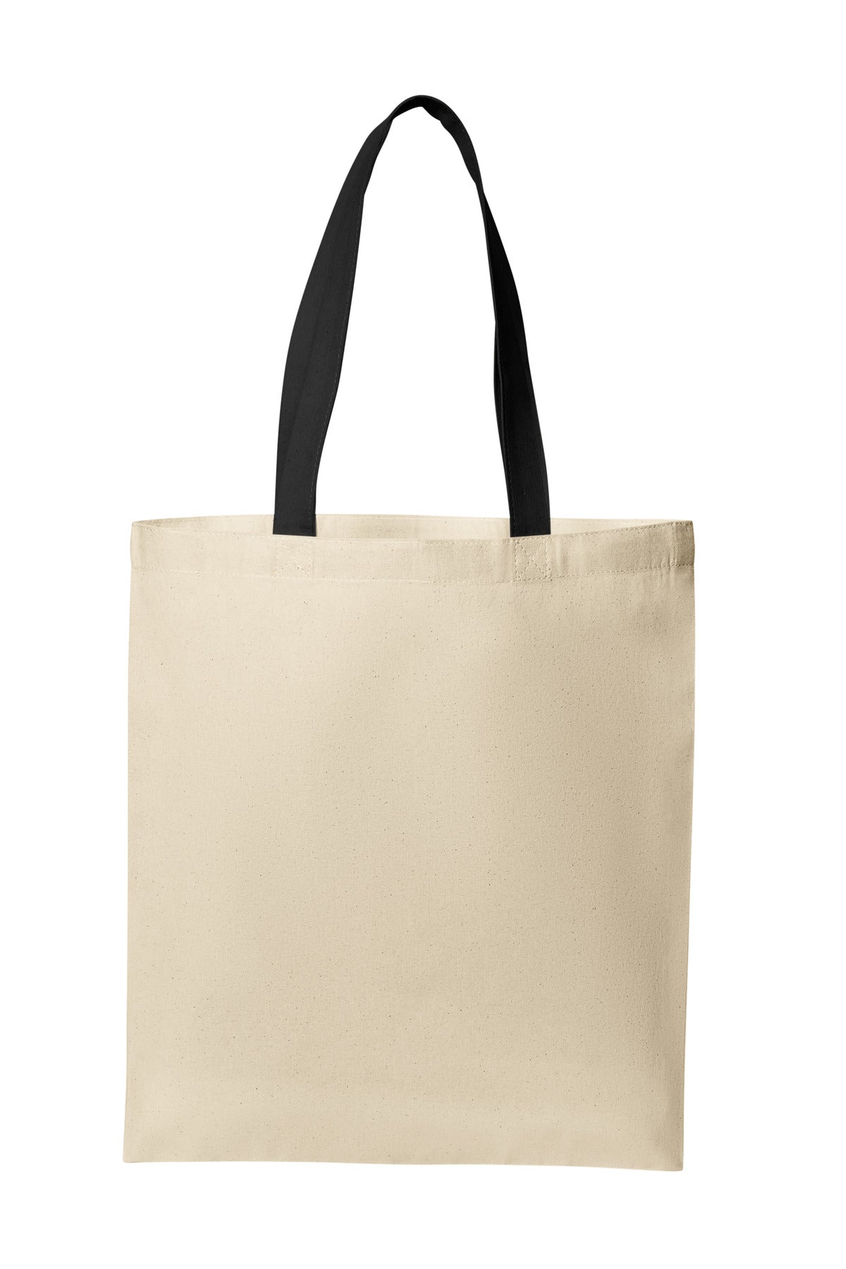 Natural/ Deep Black | Front | Custom Natural/ Deep Black Core Cotton Tote BG1500, personalized by SanCanDo Swag in Argyle, TX