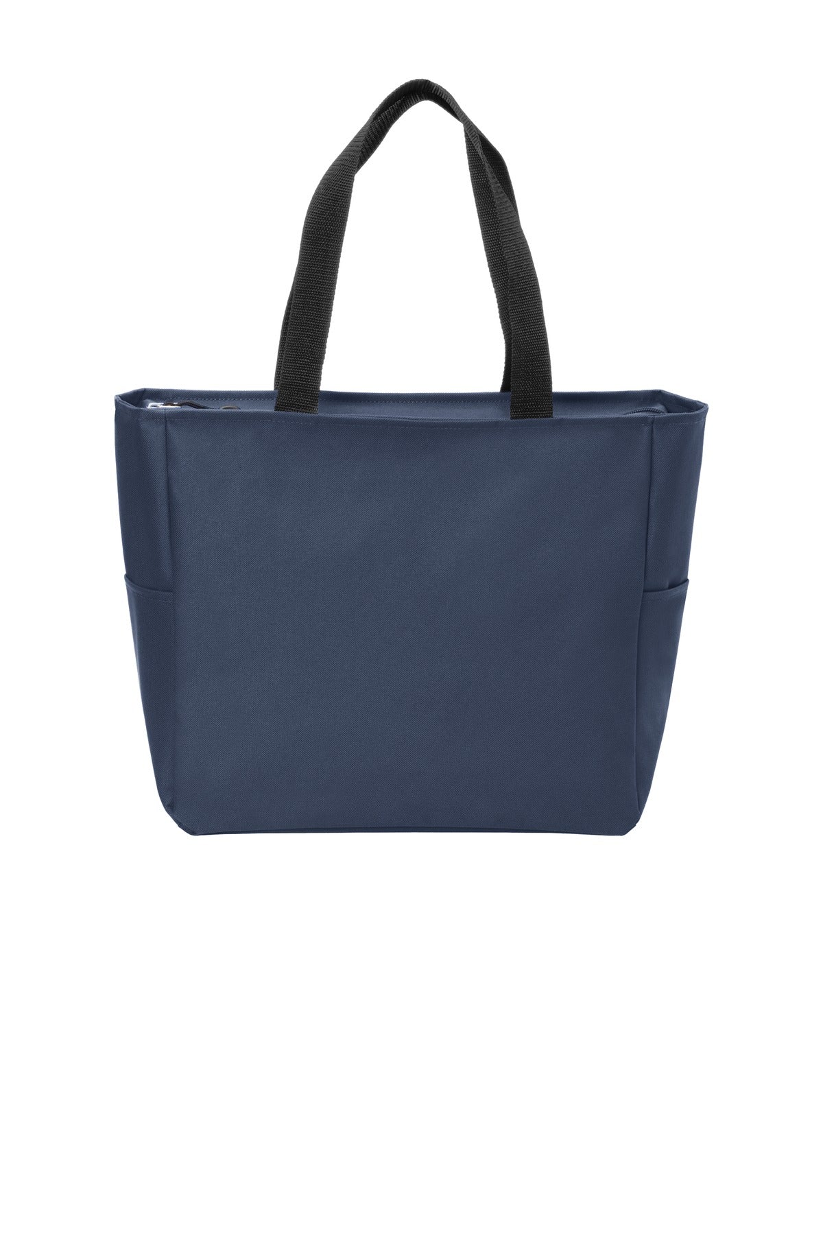 Navy | Front | Custom Navy Essential Zip Tote BG410, personalized by SanCanDo Swag in Argyle, TX