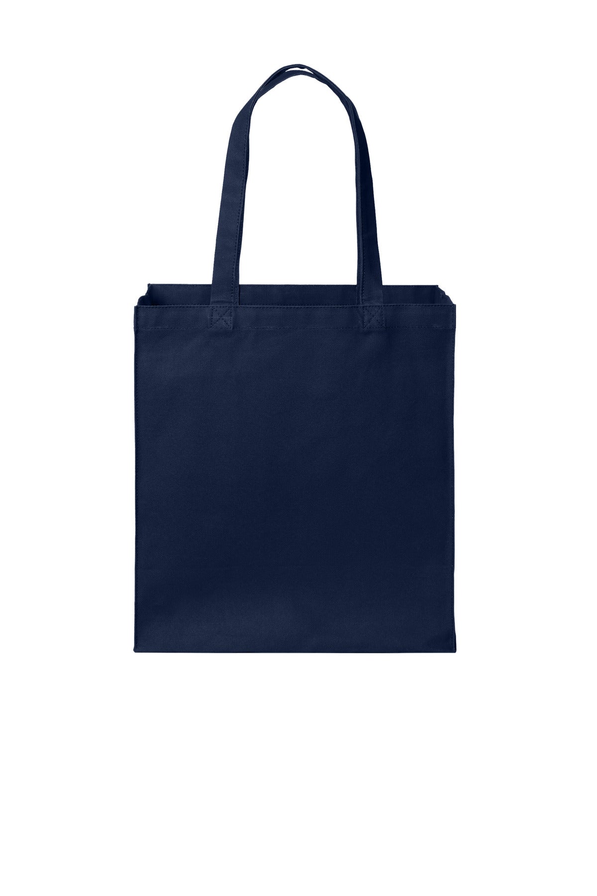 River Blue Navy | Front | Custom River Blue Navy Cotton Canvas Over-the-Shoulder Tote BG426, personalized by SanCanDo Swag in Argyle, TX