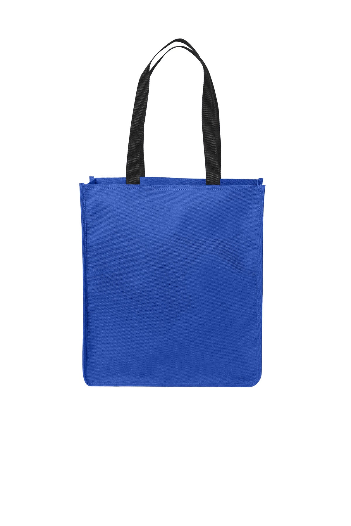 True Royal | Front | Custom True Royal Upright Essential Tote BG431, personalized by SanCanDo Swag in Argyle, TX