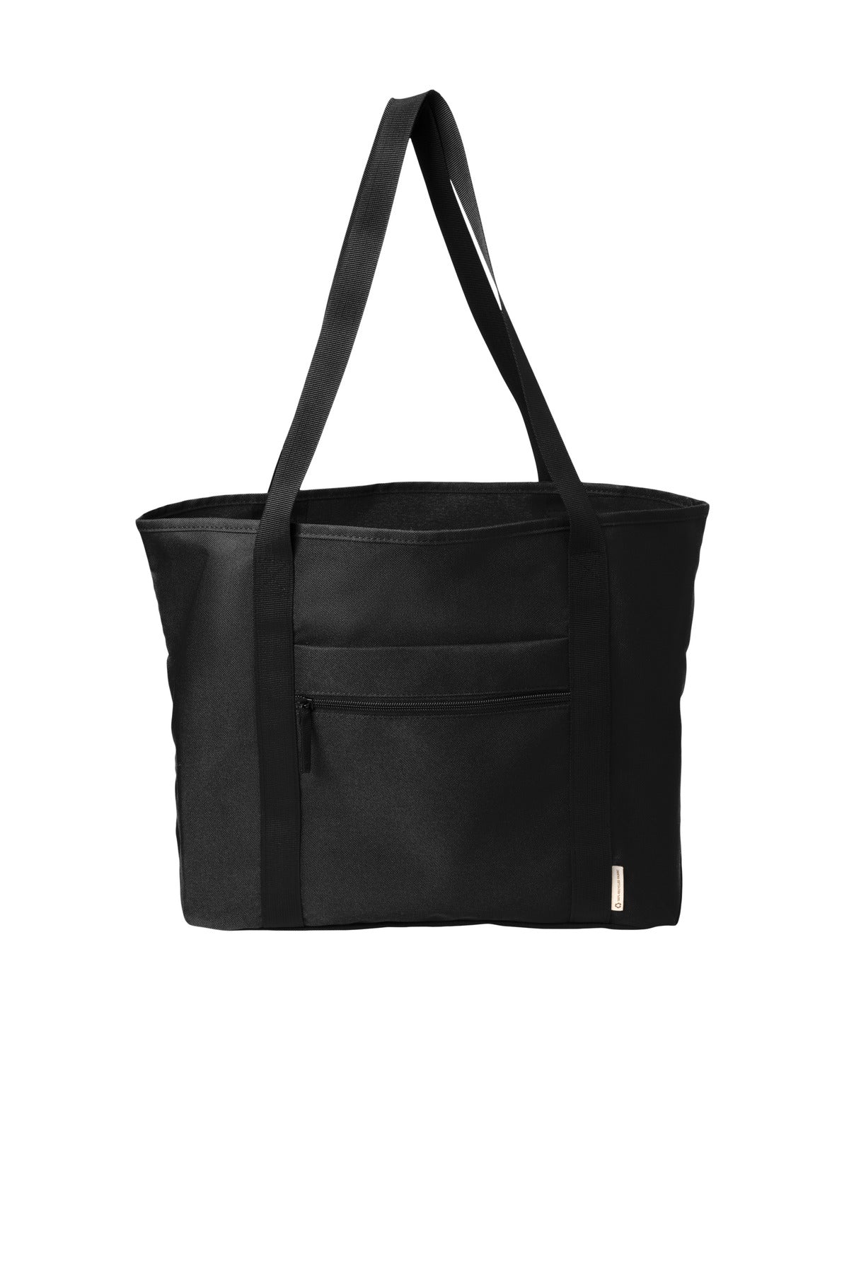 Deep Black | Front | Custom Deep Black Recycled Tote BG470, personalized by SanCanDo Swag in Argyle, TX