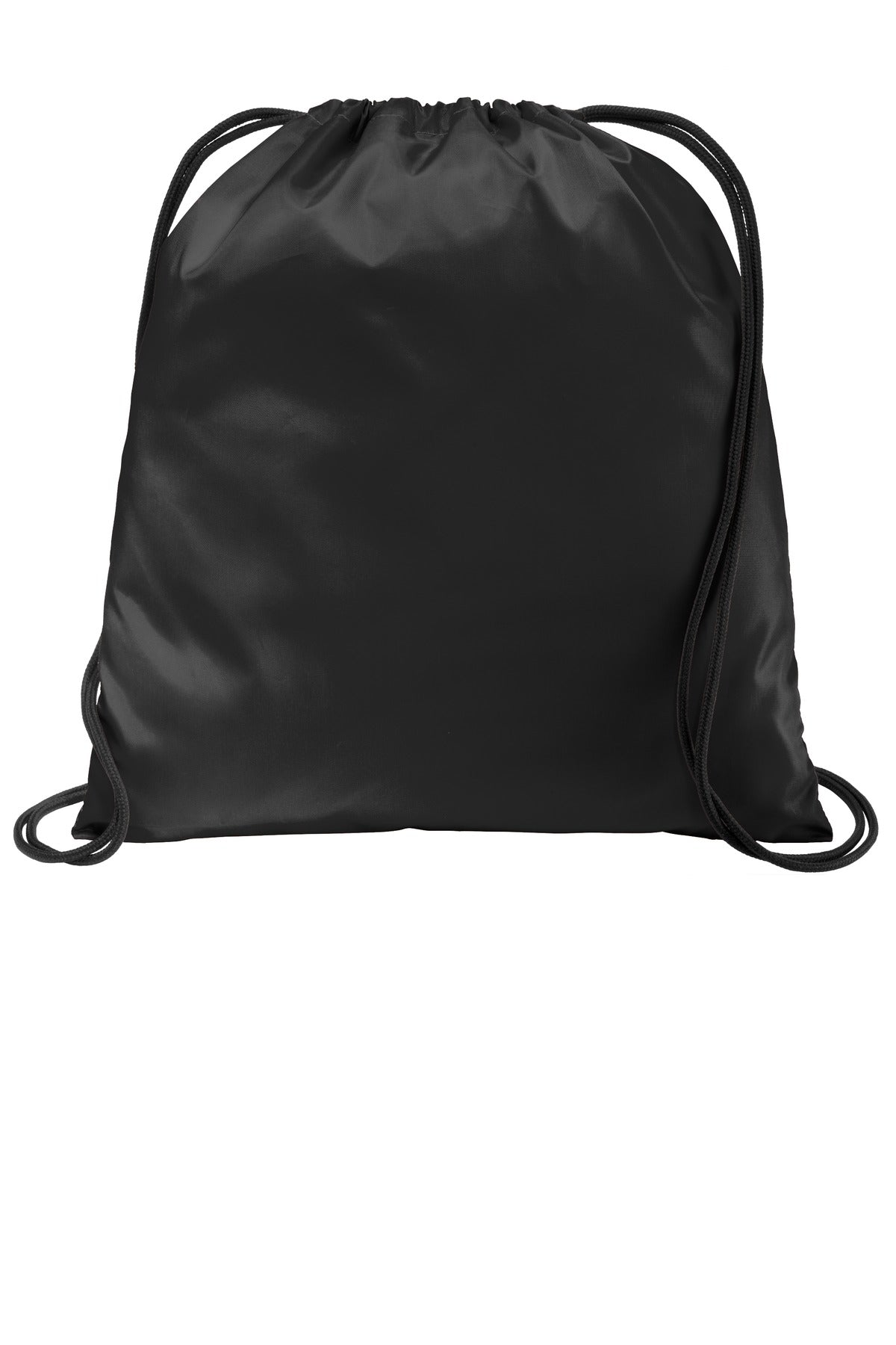 Black | Front | Custom Black Ultra-Core Cinch Pack BG615, personalized by SanCanDo Swag in Argyle, TX