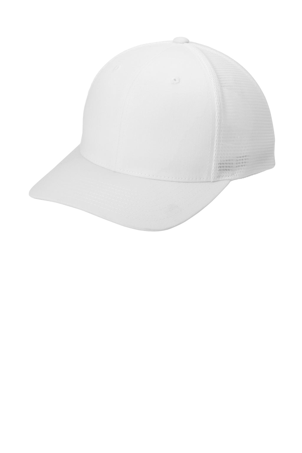 Custom White/ White Flexfit 110 Mesh Cap C110, personalized by SanCanDo Swag in Argyle, TX