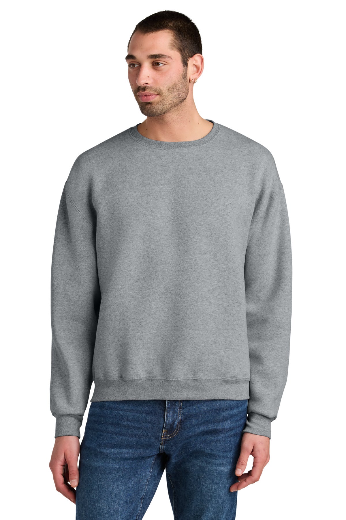 Custom Athletic Heather Rugged Unisex Crewneck C12M, personalized by SanCanDo Swag in Argyle, TX