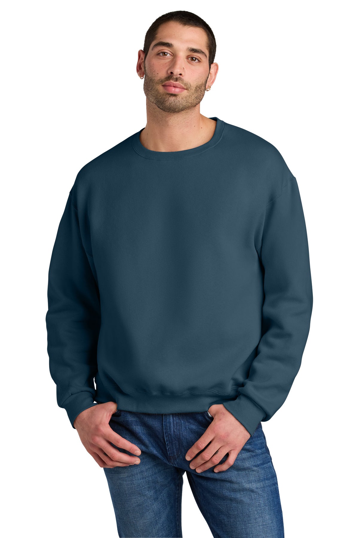 Custom Washed Navy Rugged Unisex Crewneck C12M, personalized by SanCanDo Swag in Argyle, TX