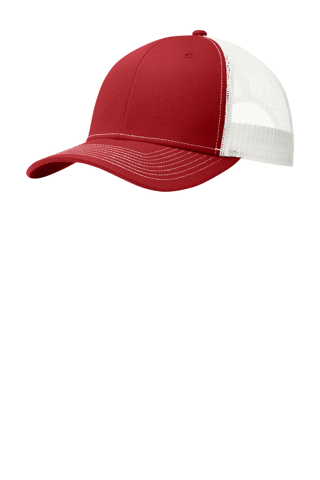 Custom Flame Red/ White Snapback Trucker Cap C402, personalized by SanCanDo Swag in Argyle, TX