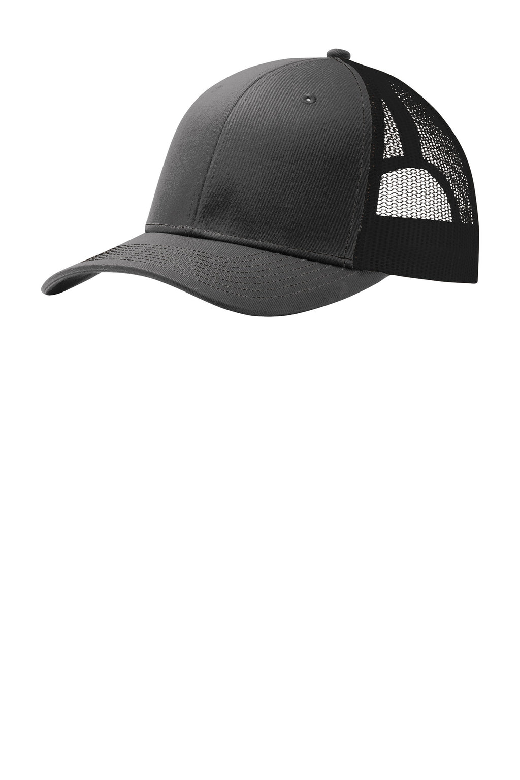Custom Grey Steel/ Black Snapback Trucker Cap C402, personalized by SanCanDo Swag in Argyle, TX
