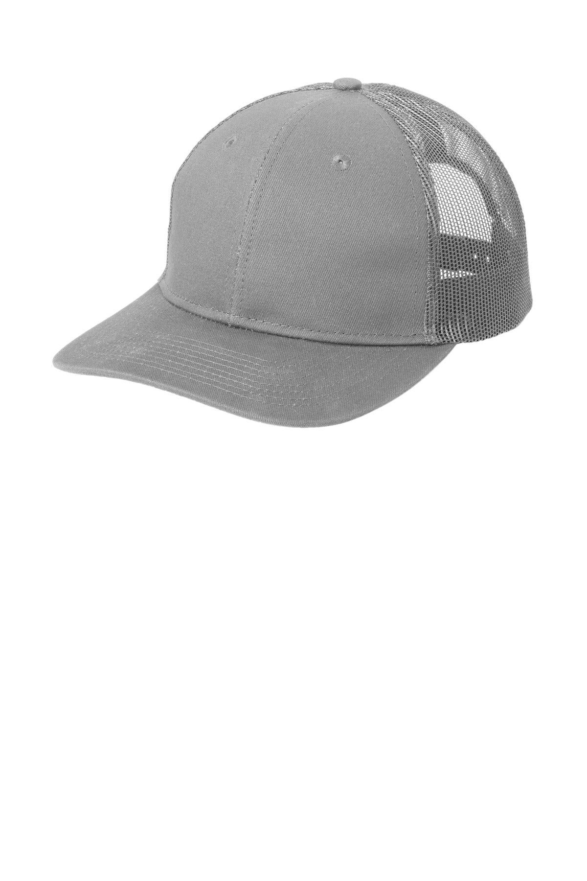 Custom Gusty Grey Snapback Trucker Cap C402, personalized by SanCanDo Swag in Argyle, TX