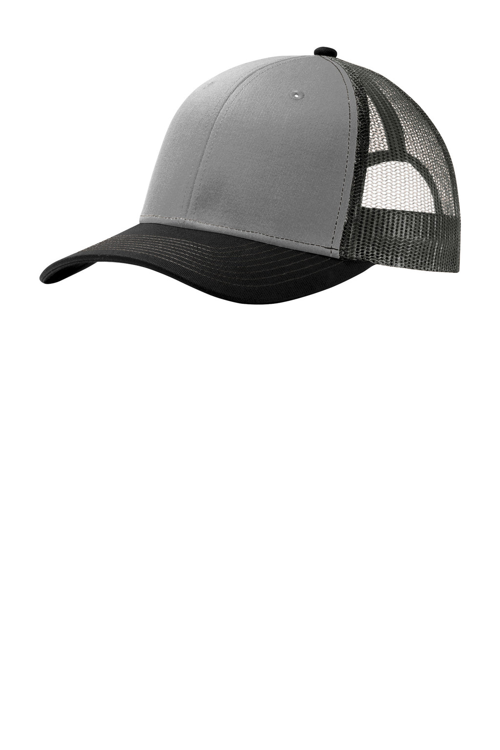Custom Gusty Grey/ Black/ Grey Steel Snapback Trucker Cap C402, personalized by SanCanDo Swag in Argyle, TX