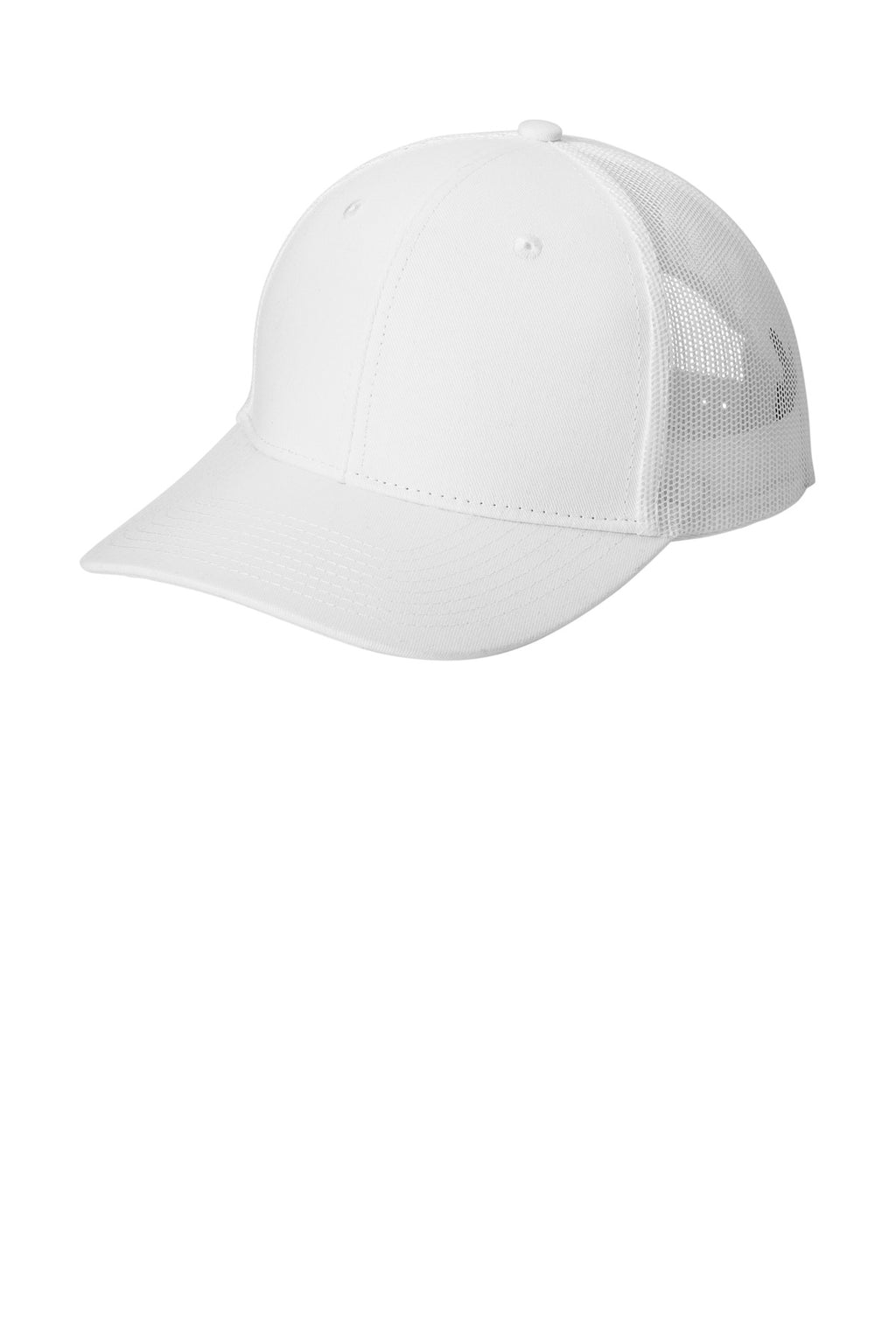 Custom White Snapback Trucker Cap C402, personalized by SanCanDo Swag in Argyle, TX