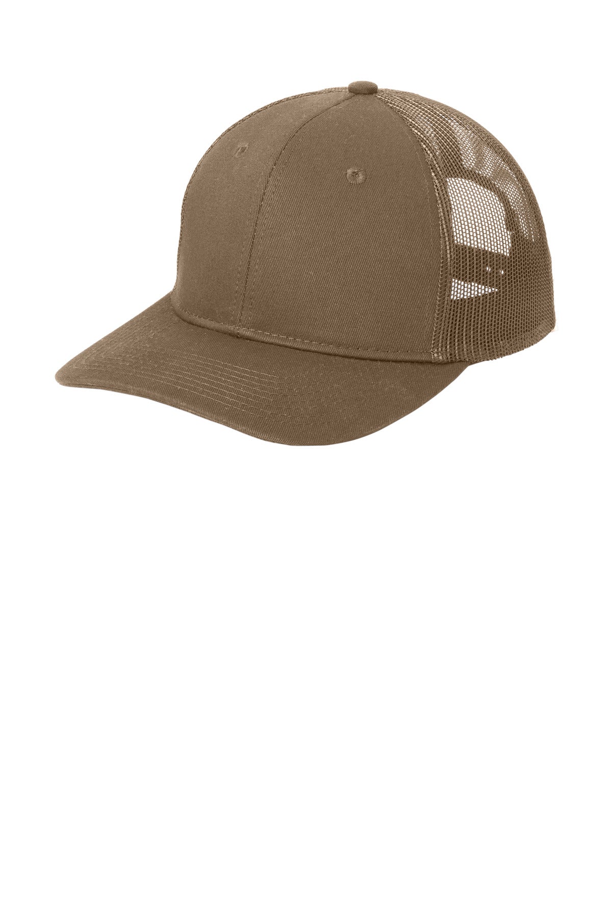 Custom Woodland Brown Snapback Trucker Cap C402, personalized by SanCanDo Swag in Argyle, TX