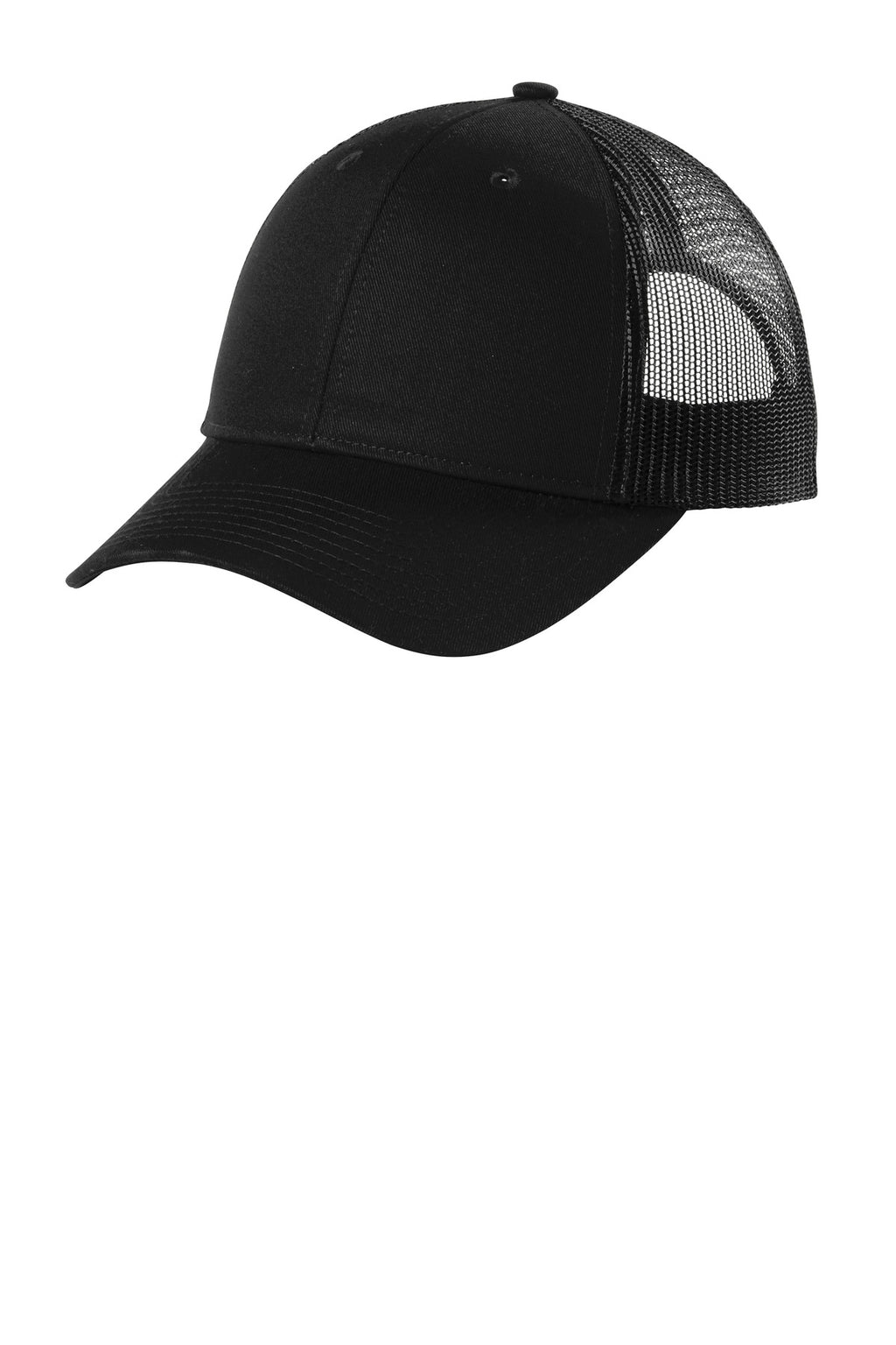 Custom Black Low-Profile Snapback Trucker Cap C402LP, personalized by SanCanDo Swag in Argyle, TX