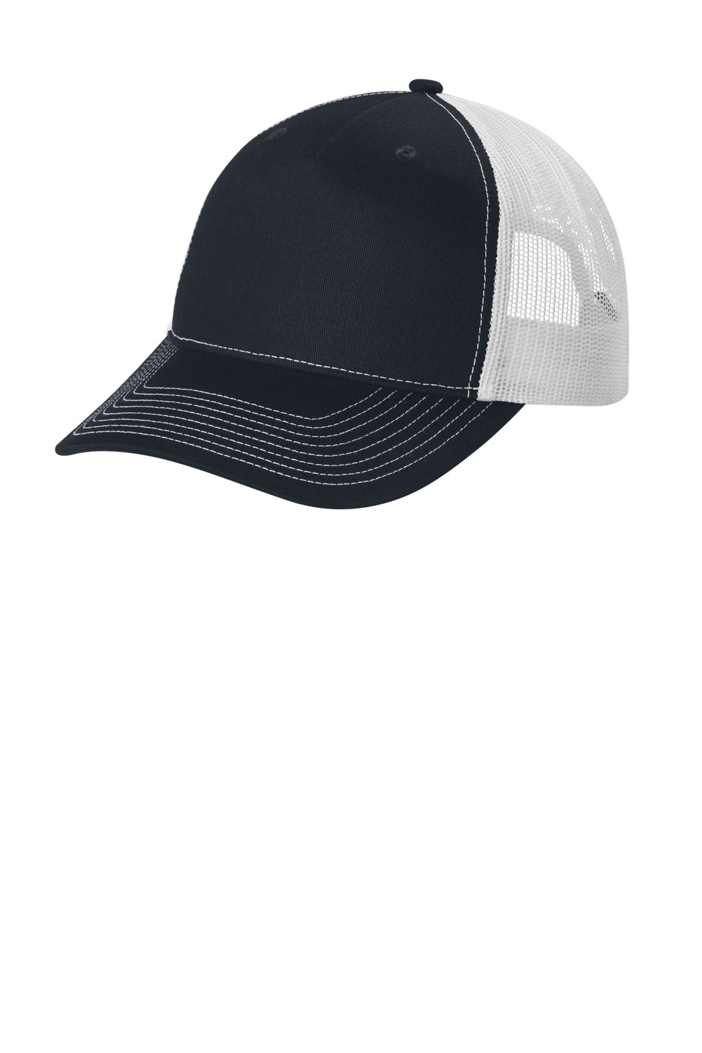Custom Rich Navy/ White Snapback Five-Panel Trucker Cap C405, personalized by SanCanDo Swag in Argyle, TX