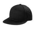 Custom Black Snapback Flat Bill Cap C406, personalized by SanCanDo Swag in Argyle, TX