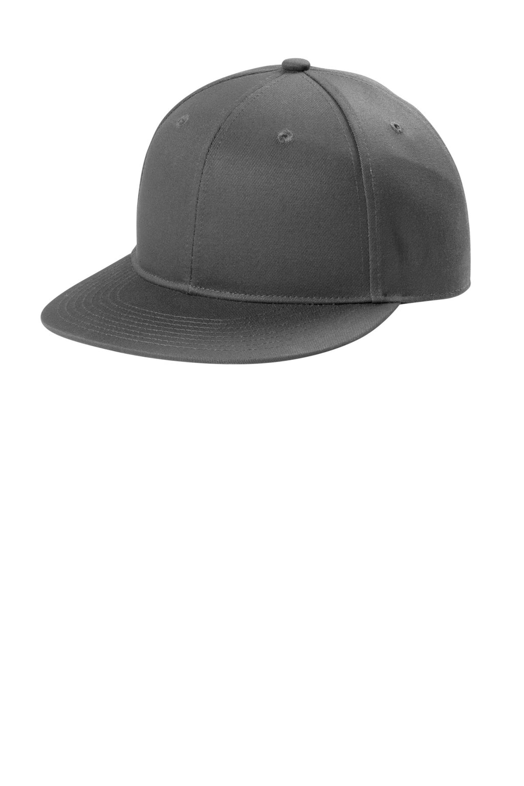 Custom Grey Steel Snapback Flat Bill Cap C406, personalized by SanCanDo Swag in Argyle, TX