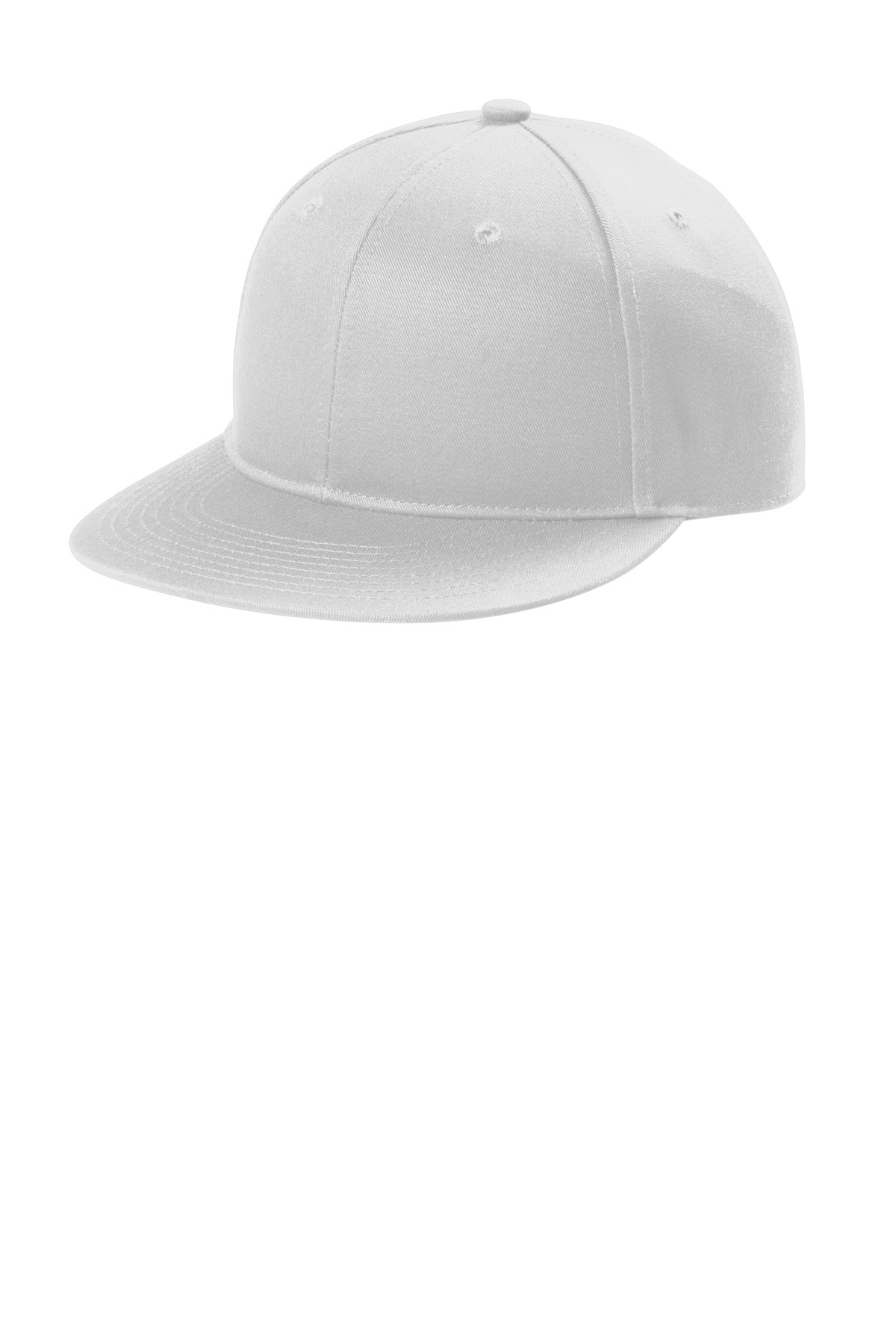 Custom White Snapback Flat Bill Cap C406, personalized by SanCanDo Swag in Argyle, TX