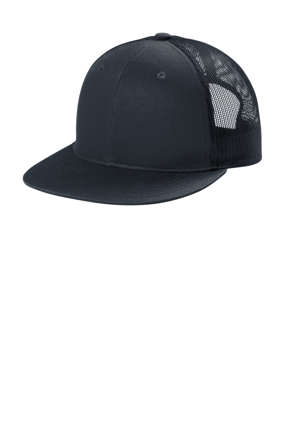 Custom Rich Navy Snapback Flat Bill Trucker Cap C407, personalized by SanCanDo Swag in Argyle, TX