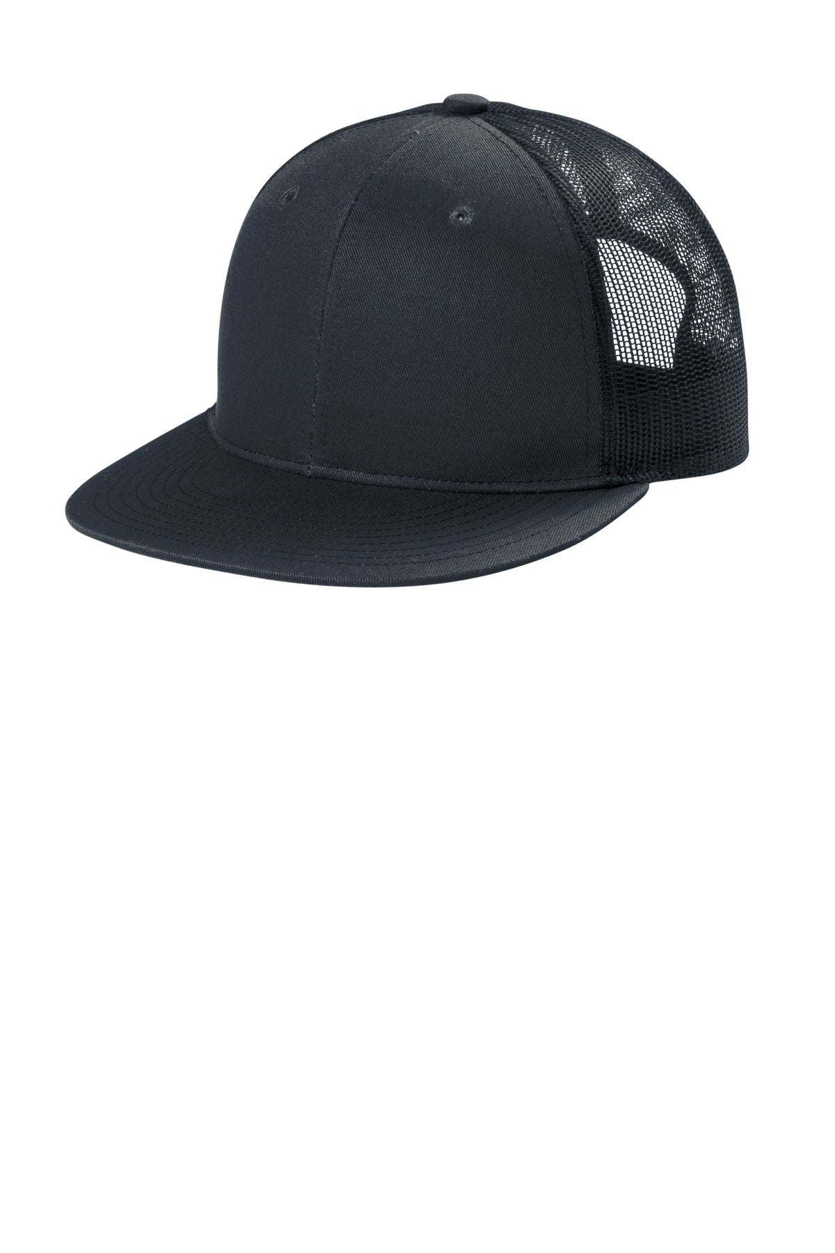 Custom Rich Navy Snapback Flat Bill Trucker Cap C407, personalized by SanCanDo Swag in Argyle, TX