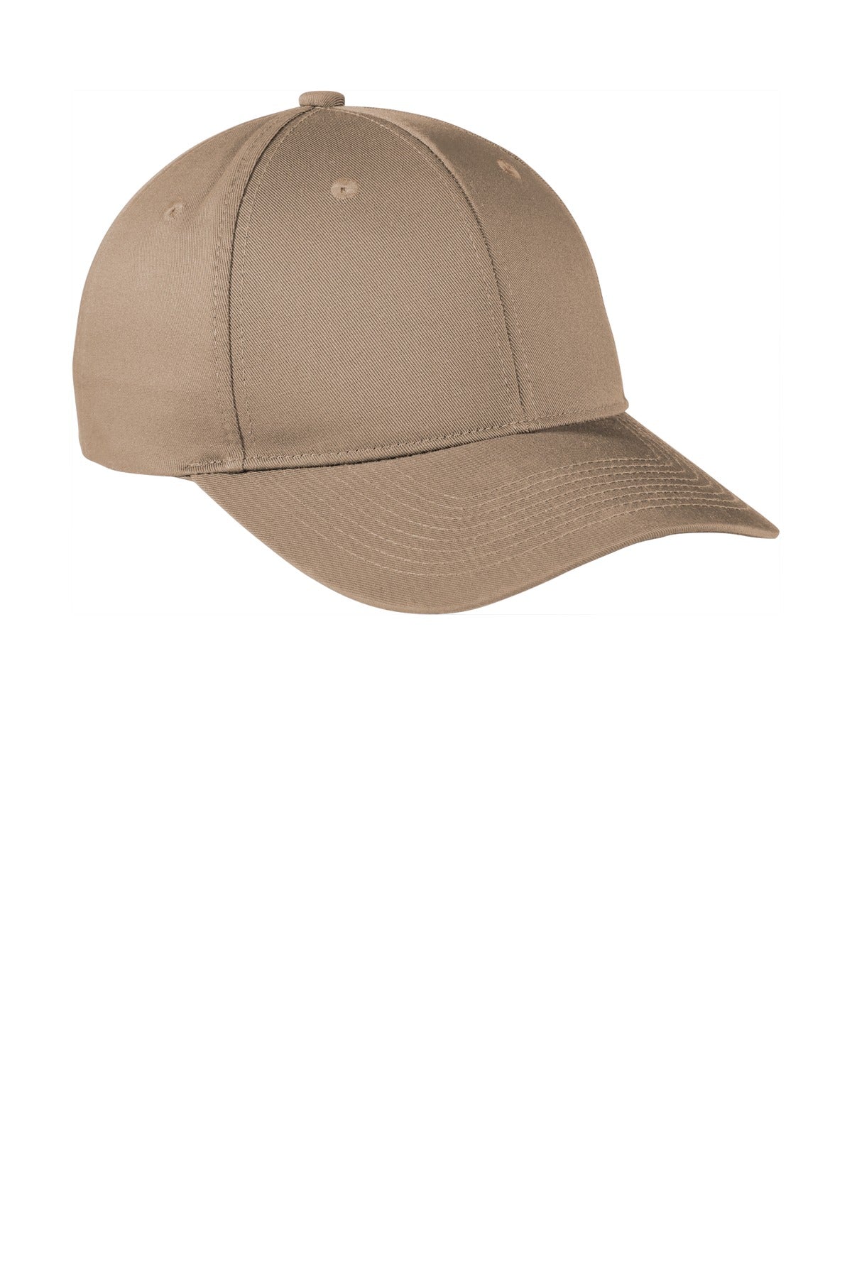 Custom Khaki Snapback Fine Twill Cap C801, personalized by SanCanDo Swag in Argyle, TX
