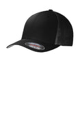 Custom Black/ Black Flexfit Mesh Back Cap C812, personalized by SanCanDo Swag in Argyle, TX