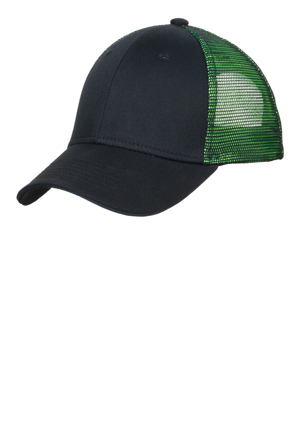 Custom Black/ Shock Green Double Mesh Snapback Sandwich Bill Cap C818, personalized by SanCanDo Swag in Argyle, TX