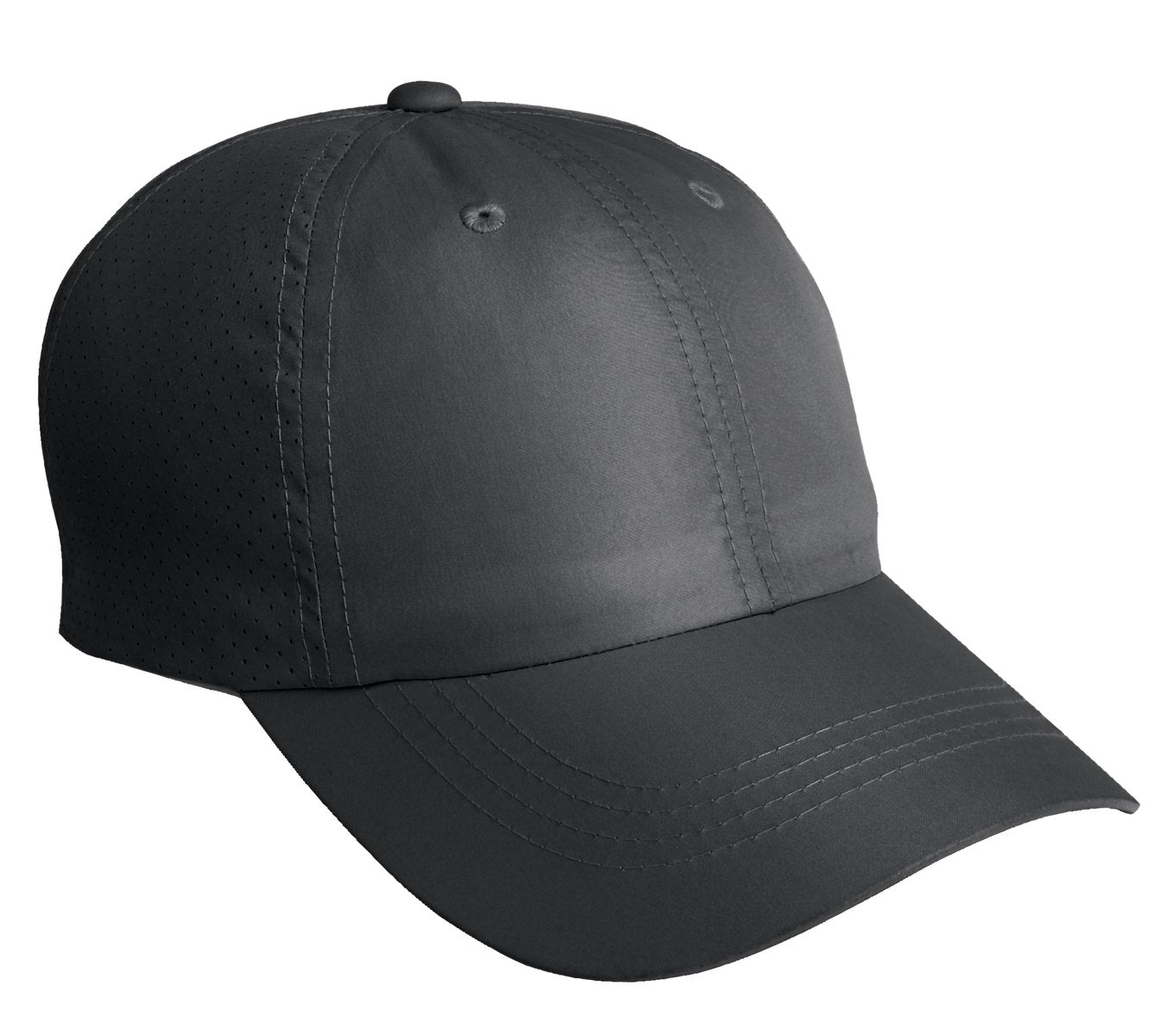 Custom Black Perforated Cap C821, personalized by SanCanDo Swag in Argyle, TX