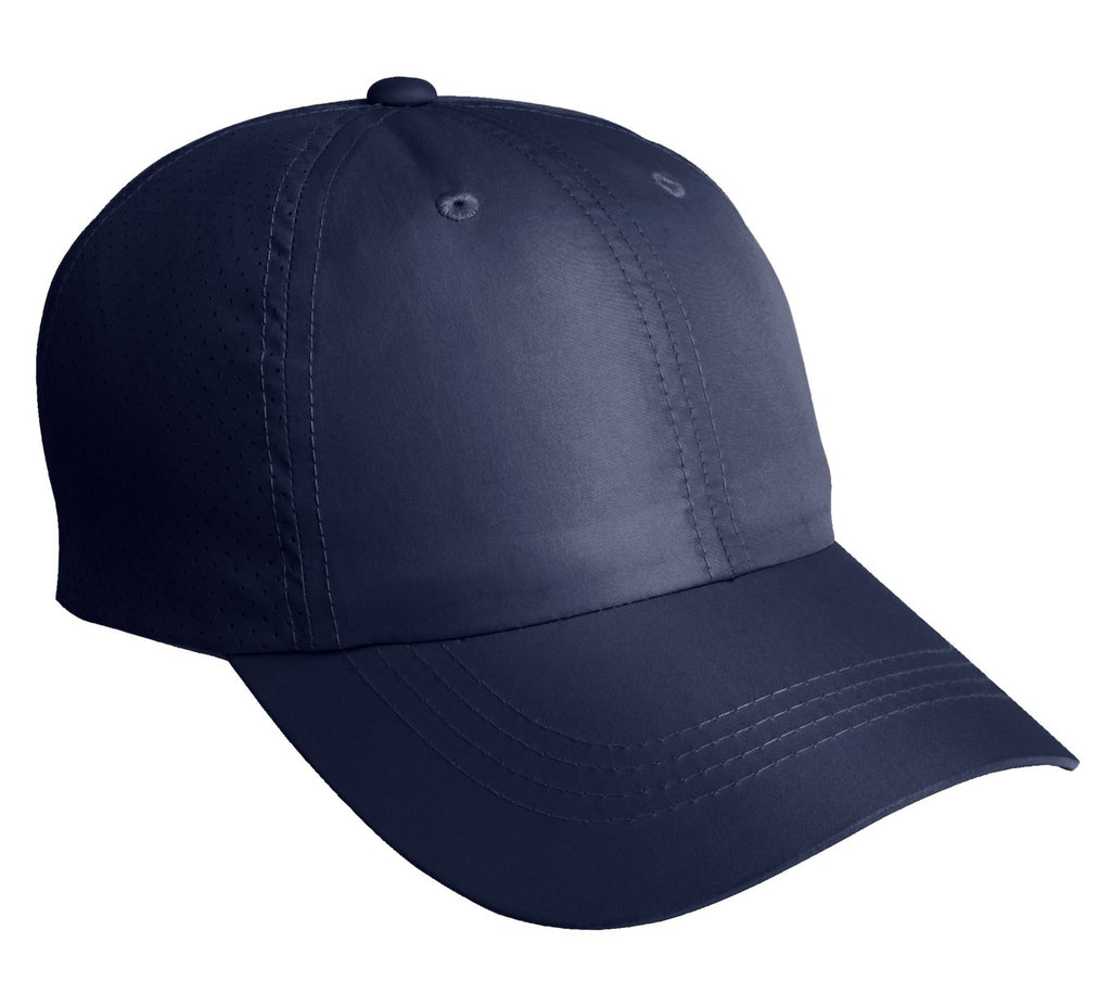 Custom Navy Perforated Cap C821, personalized by SanCanDo Swag in Argyle, TX