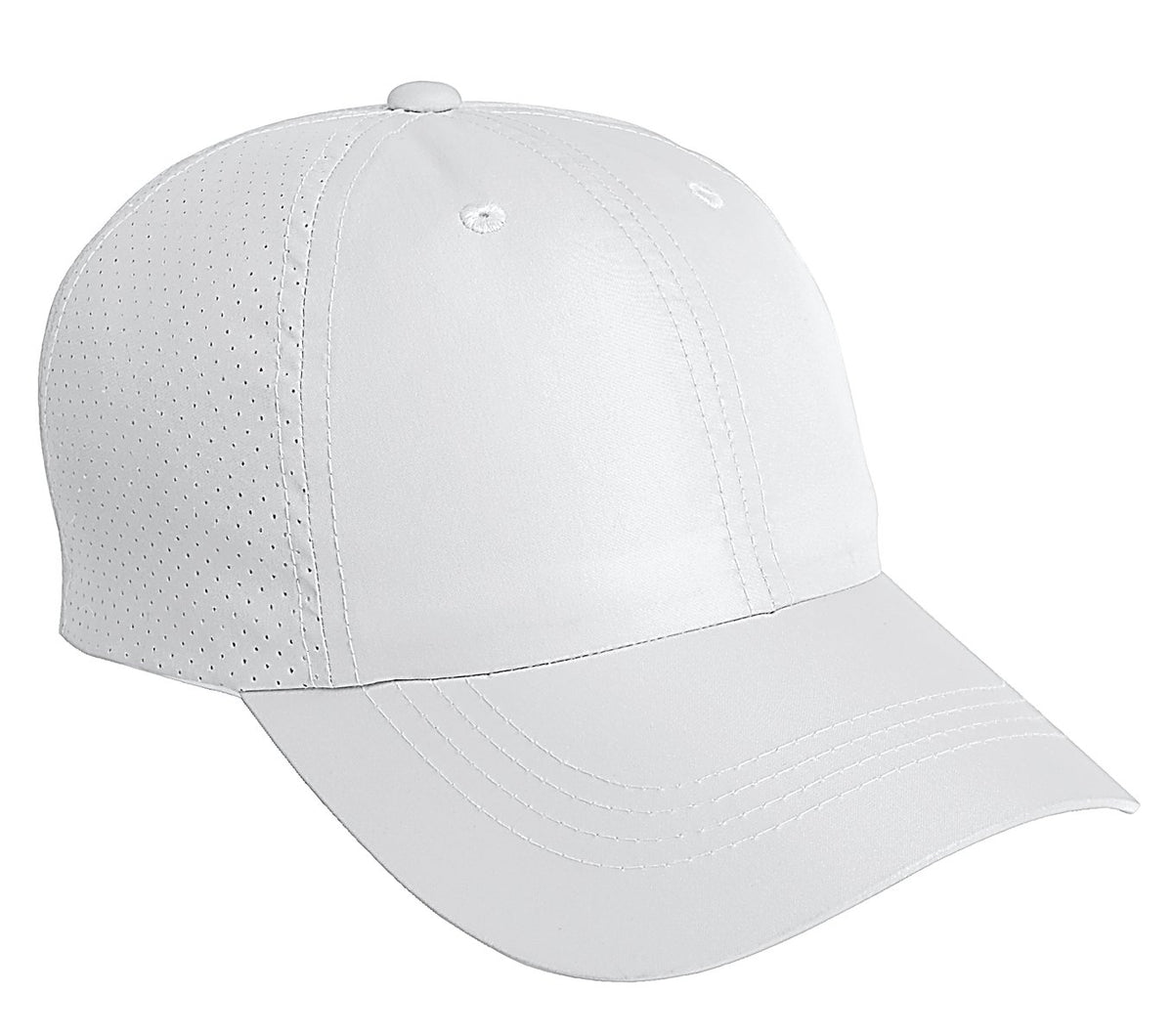 Custom White Perforated Cap C821, personalized by SanCanDo Swag in Argyle, TX