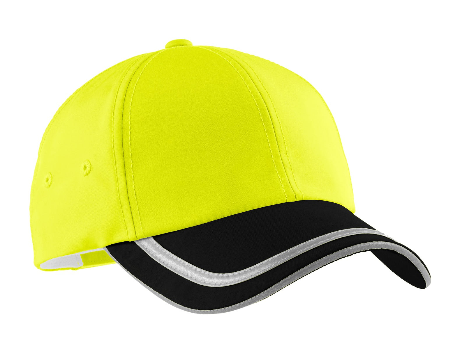 Custom Safety Yellow/ Black Enhanced Visibility Cap C836, personalized by SanCanDo Swag in Argyle, TX
